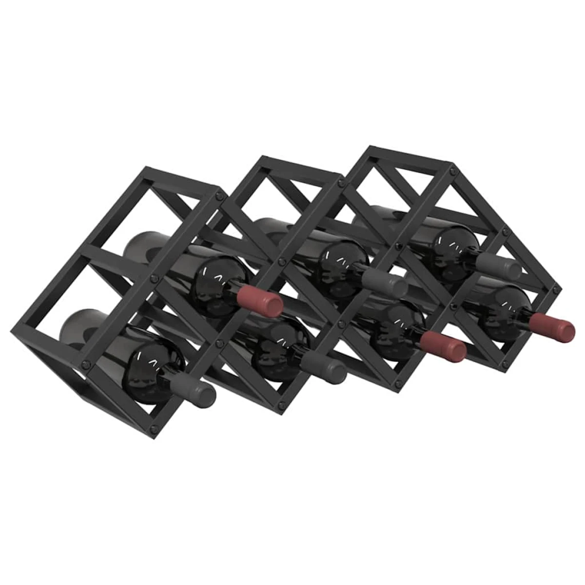 vidaXL VidaXL Wine Rack 63 X 16.5 X 25 Cm Steel For Home Bar - Wine Rack