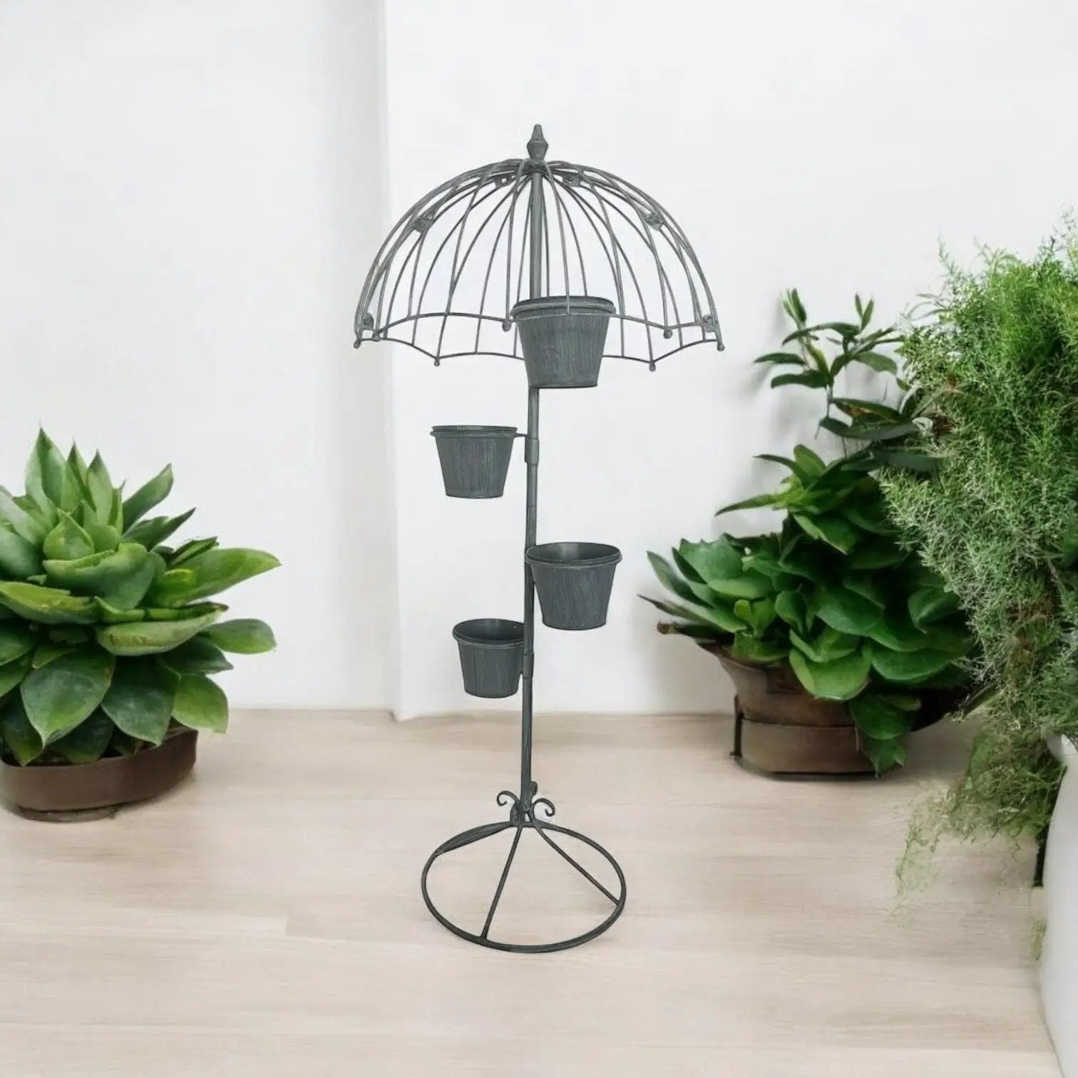 MSL 130CM GREY METAL GARDEN PLANTER - Planters