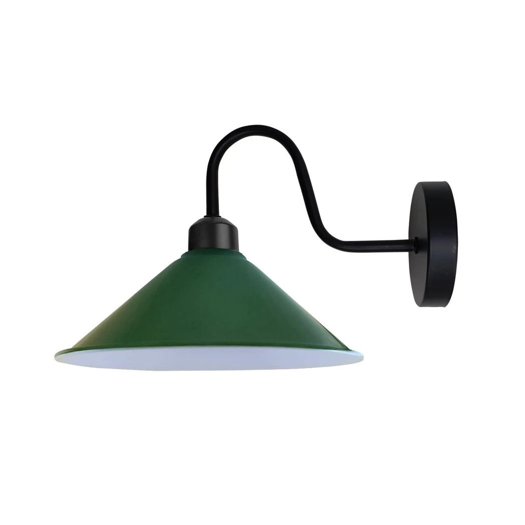 Eco Wall Light Fixture E27 Cone Shade Swan Neck For Home by Un-branded