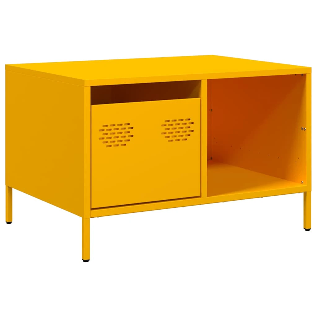 vidaXL VidaXL Coffee Table 68.5x50x43.5 cm Mustard Yellow Cold Rolled Steel Industrial Living Room - Coffee Table
