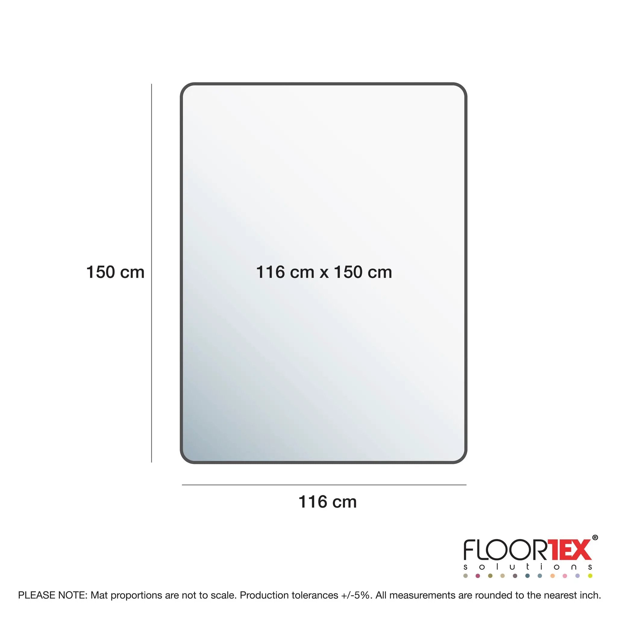 Floortex Advantagemat® Vinyl Rectangular Chair Mat for Carpets up to 6mm - 116 x 150cm - Office Mats