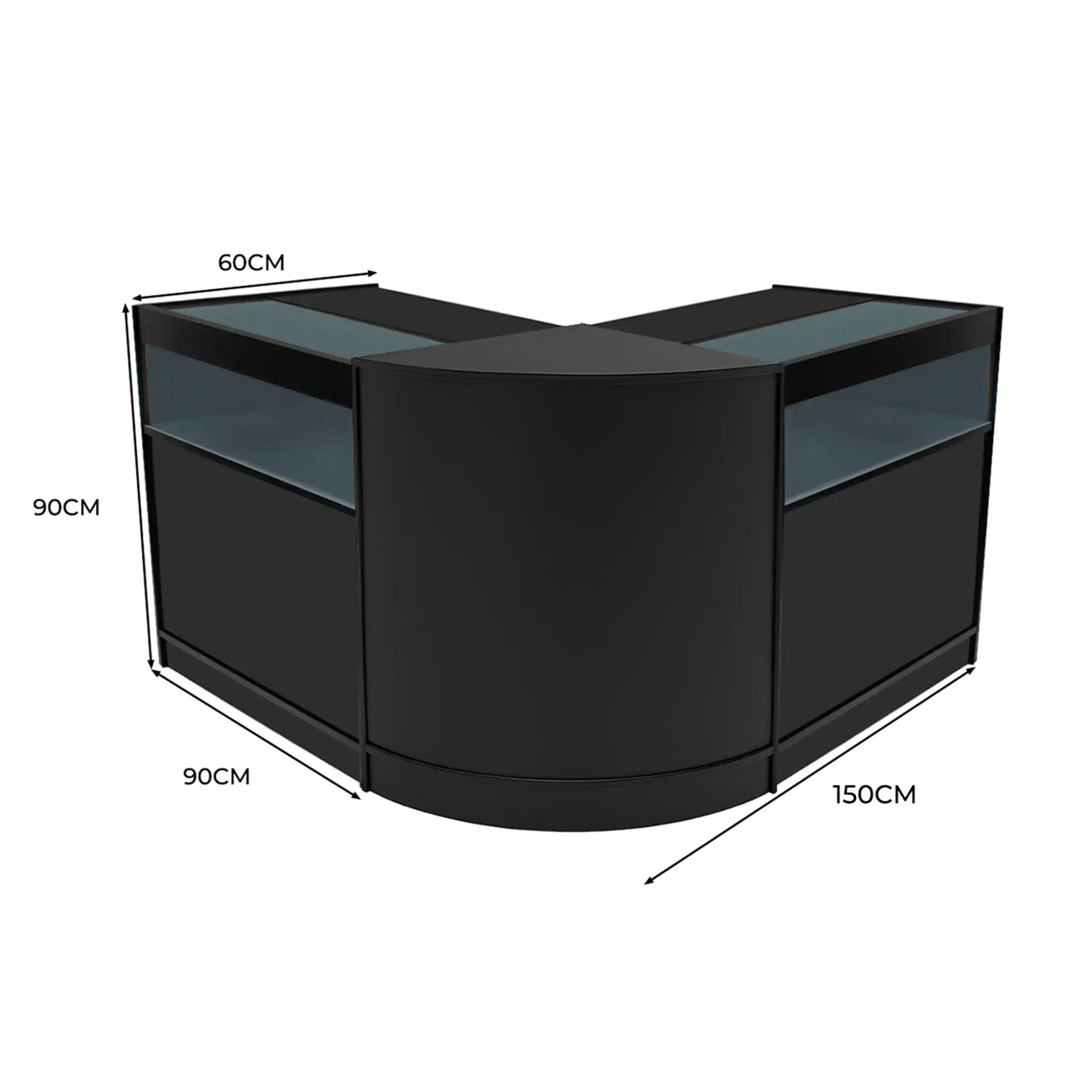 Monster Shop Iris LED Shop Counter Set CM60 & 2 x B900 - Black -