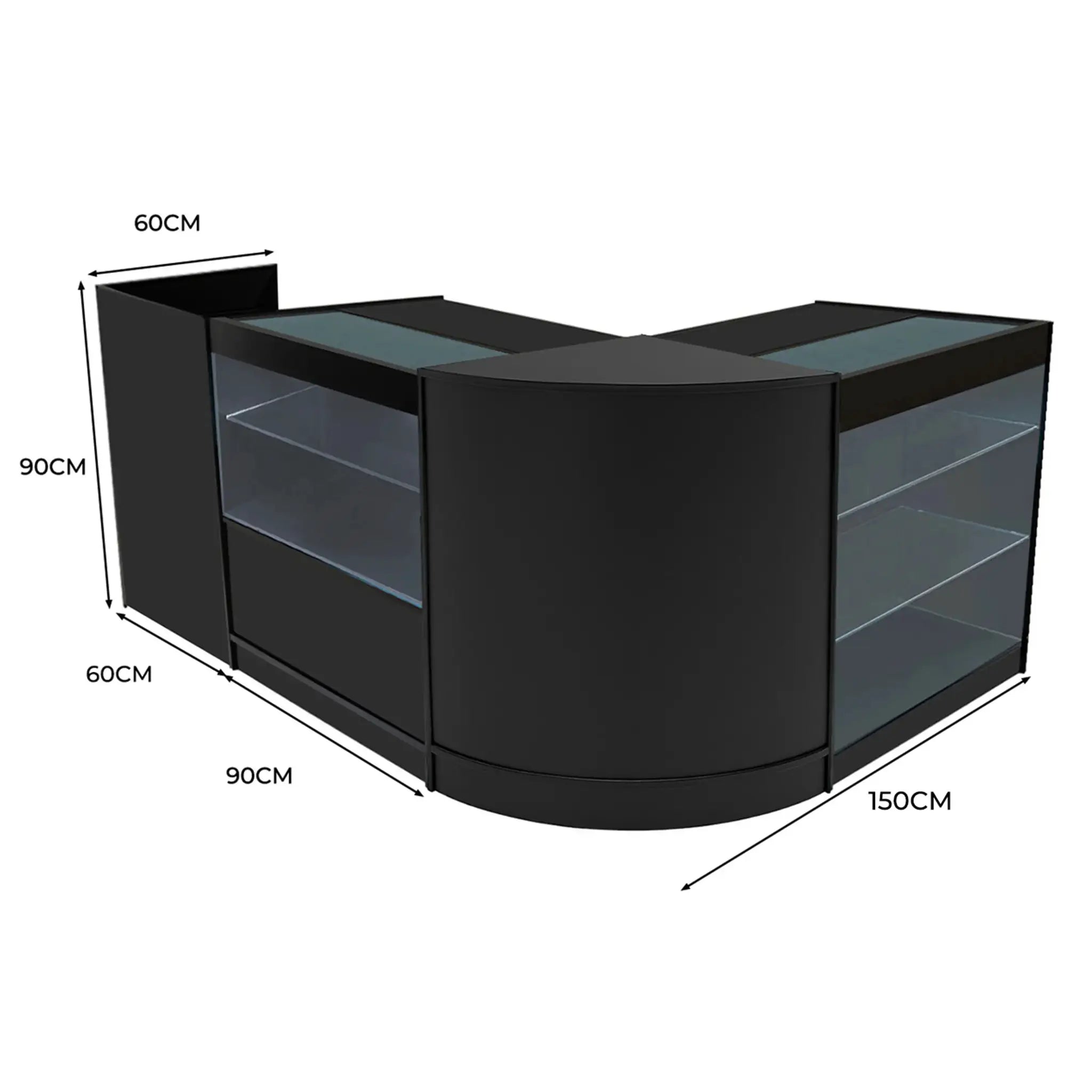 Monster Shop Vega LED Shop Counter Set K900, C900, TB60 & CM60 - Black -