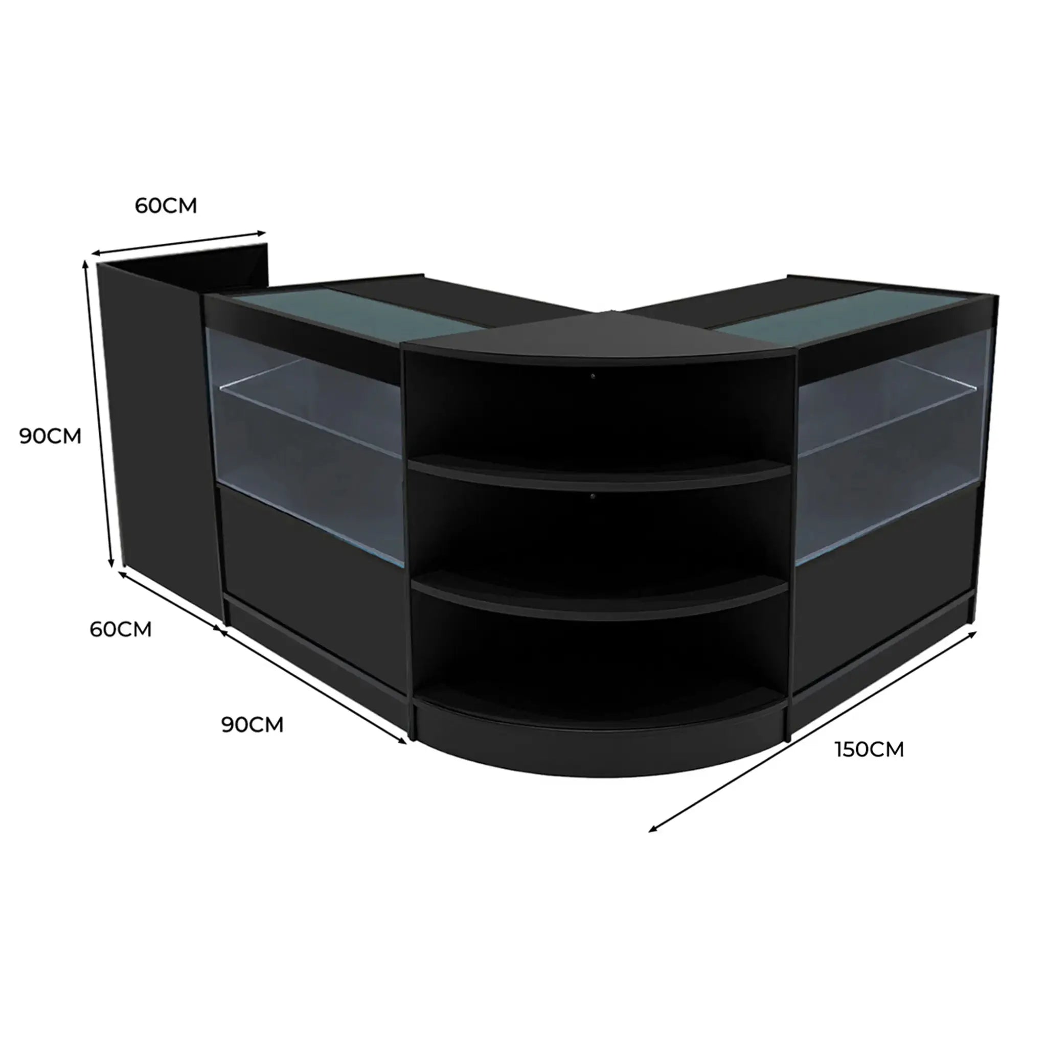 Monster Shop Eclipse LED Shop Counter Set LM60, TB60 & 2 x C900 - Black -