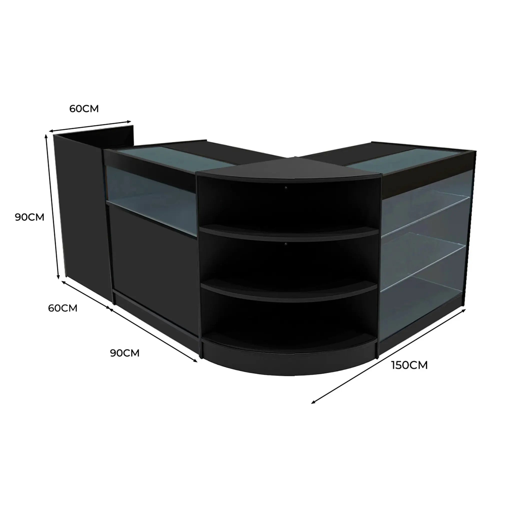 Monster Shop Hyperion LED Shop Counter Set K900, B900, TB60 & LM60 - Black -