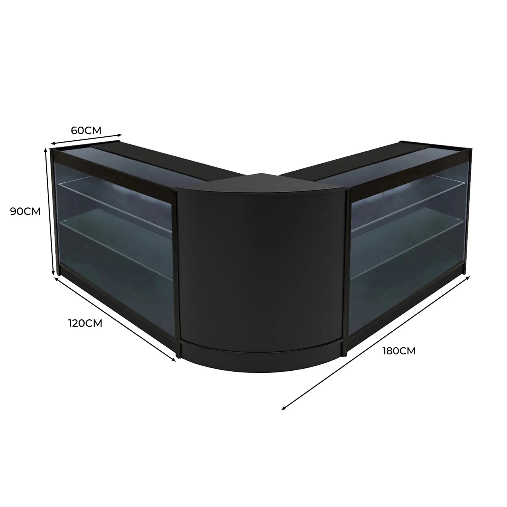 Monster Shop Helios LED Shop Counter Set CM60 & 2 x K1500 - Black -
