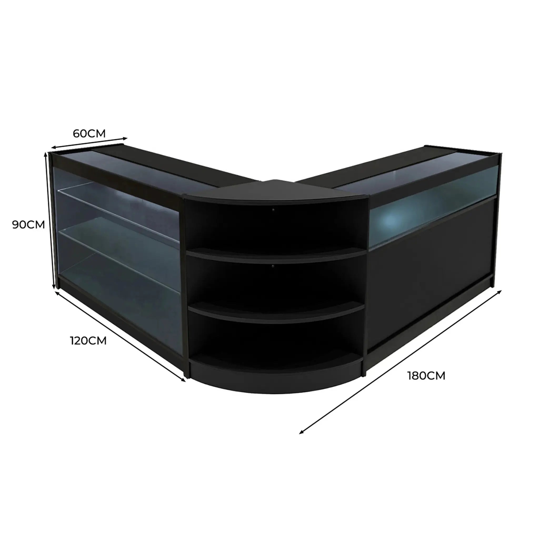 Monster Shop Demeter LED Shop Counter Set K1200, B1200 & LM60 - Black -