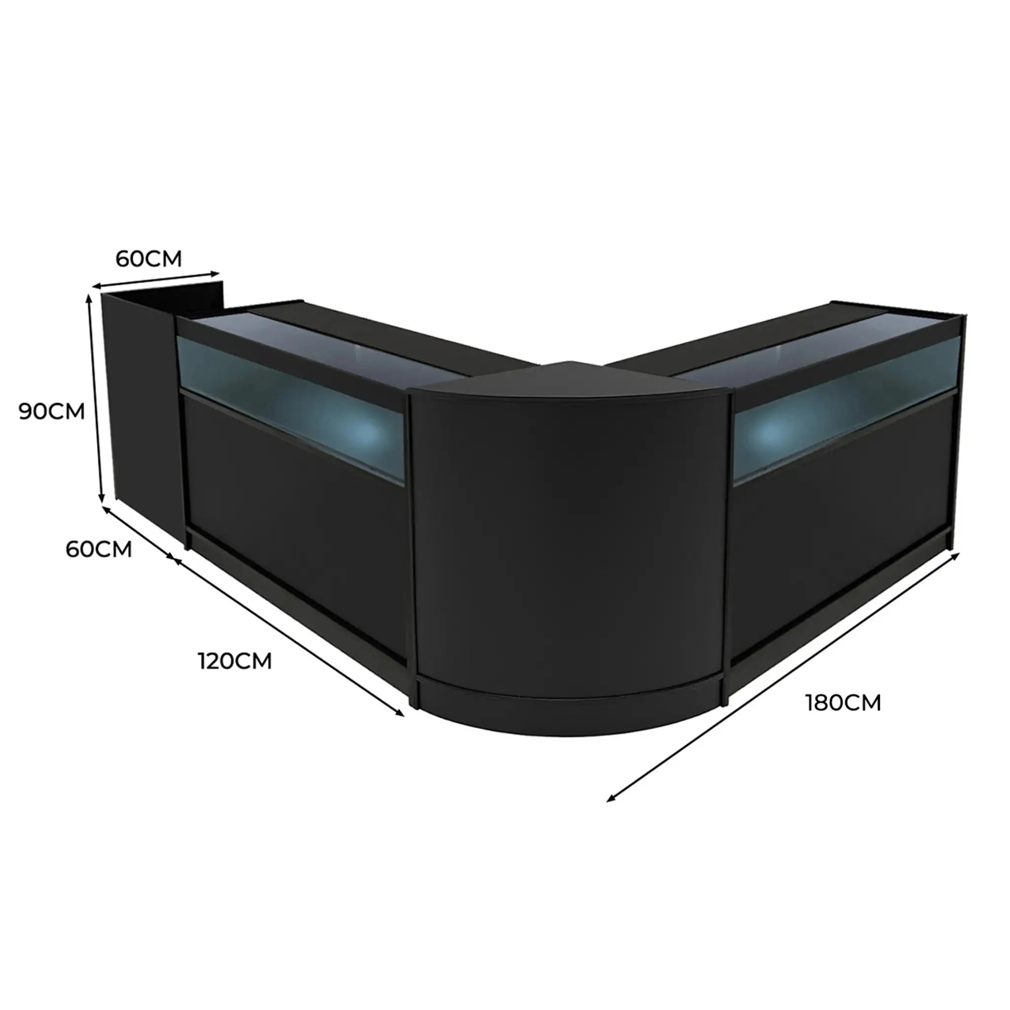Monster Shop Luna LED Shop Counter Set CM60, TB60 & 2 x B1200 - Black -