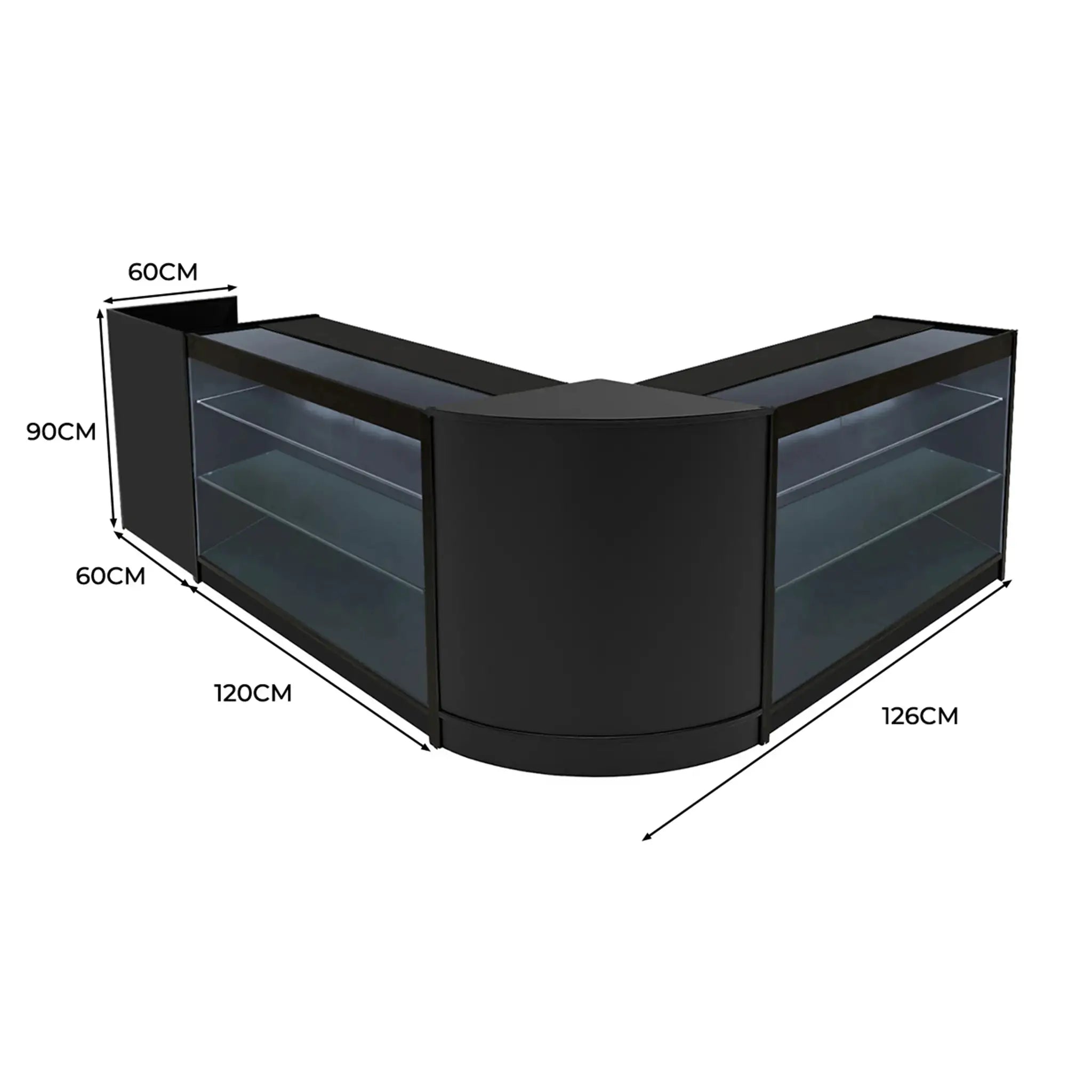 Monster Shop Aries LED Shop Counter Set CM60, TB60 & 2 x K1200 - Black -