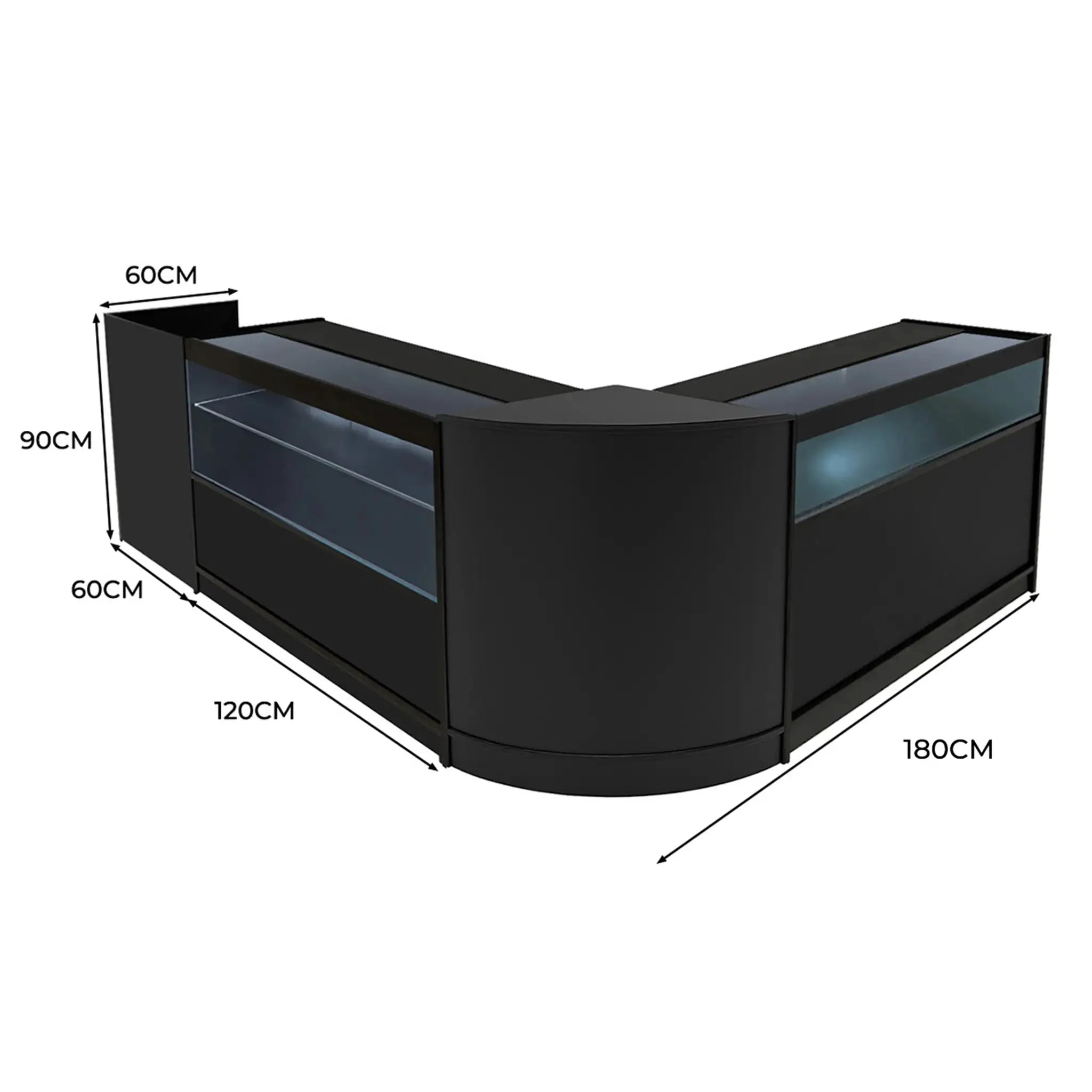 Monster Shop Gravity LED Shop Counter Set B1200, C1200, TB60 & & CM60 - Black -