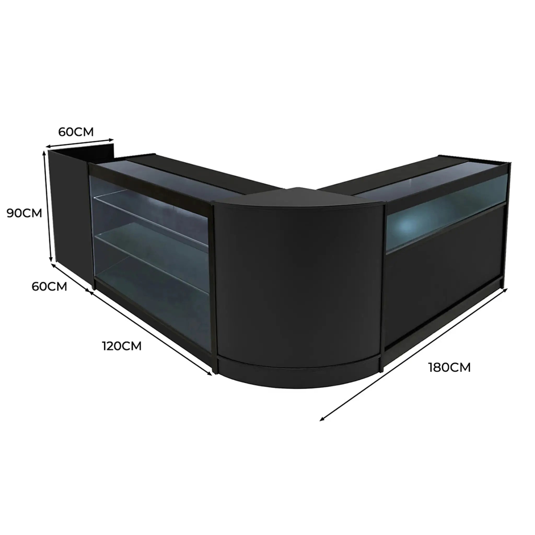 Monster Shop Polaris LED Shop Counter Set K1200, B1200, TB60 & CM60 - Black -