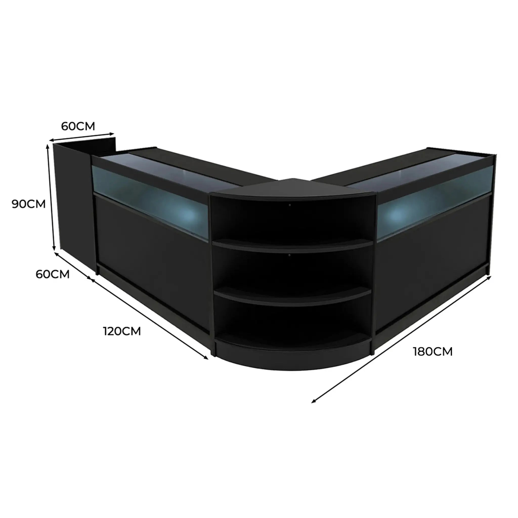 Monster Shop Sagittarius LED Shop Counter Set LM60, TB60 & 2 x B1200 - Black -