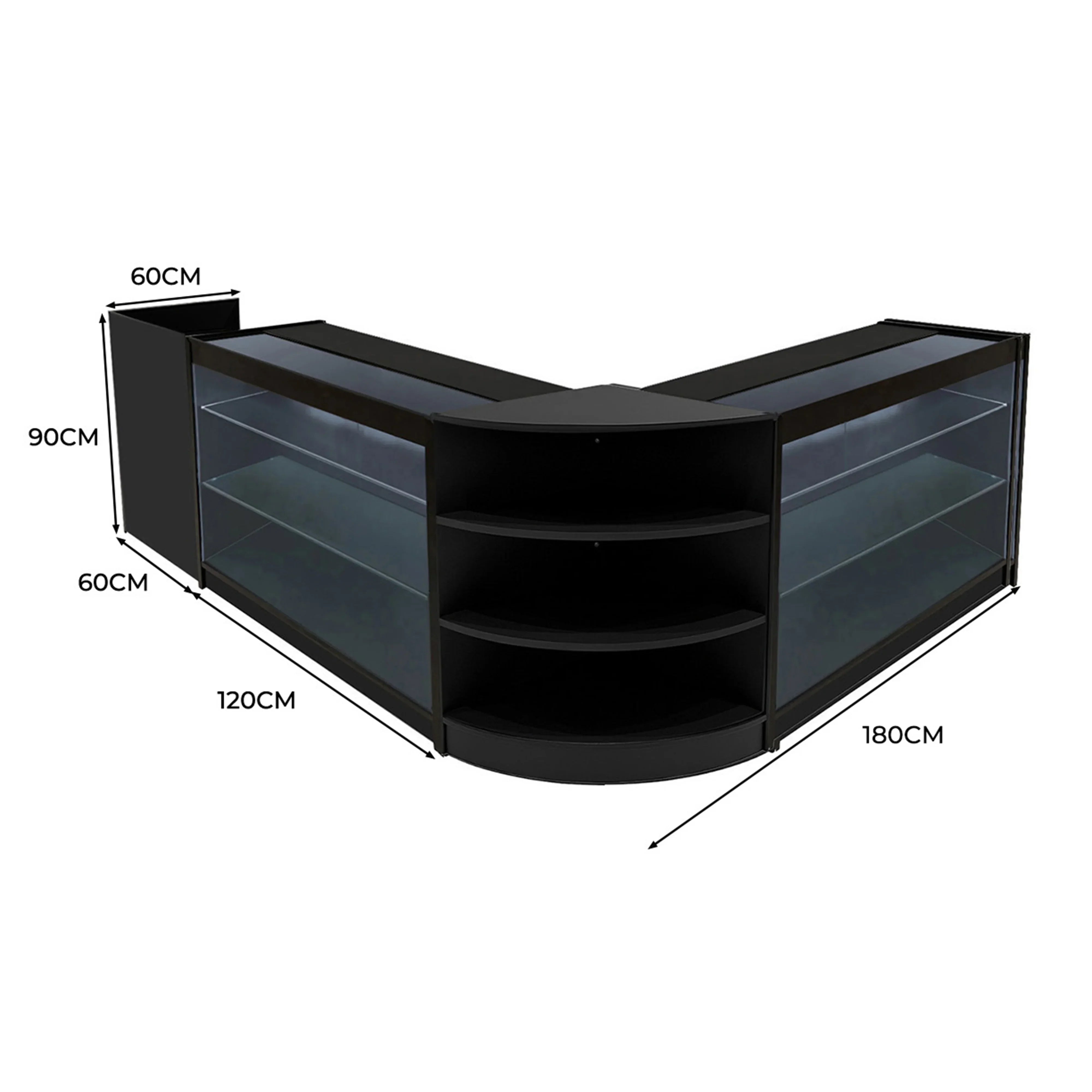 Monster Shop Astro LED Shop Counter Set LM60, TB60 & 2 x K1200 - Black -