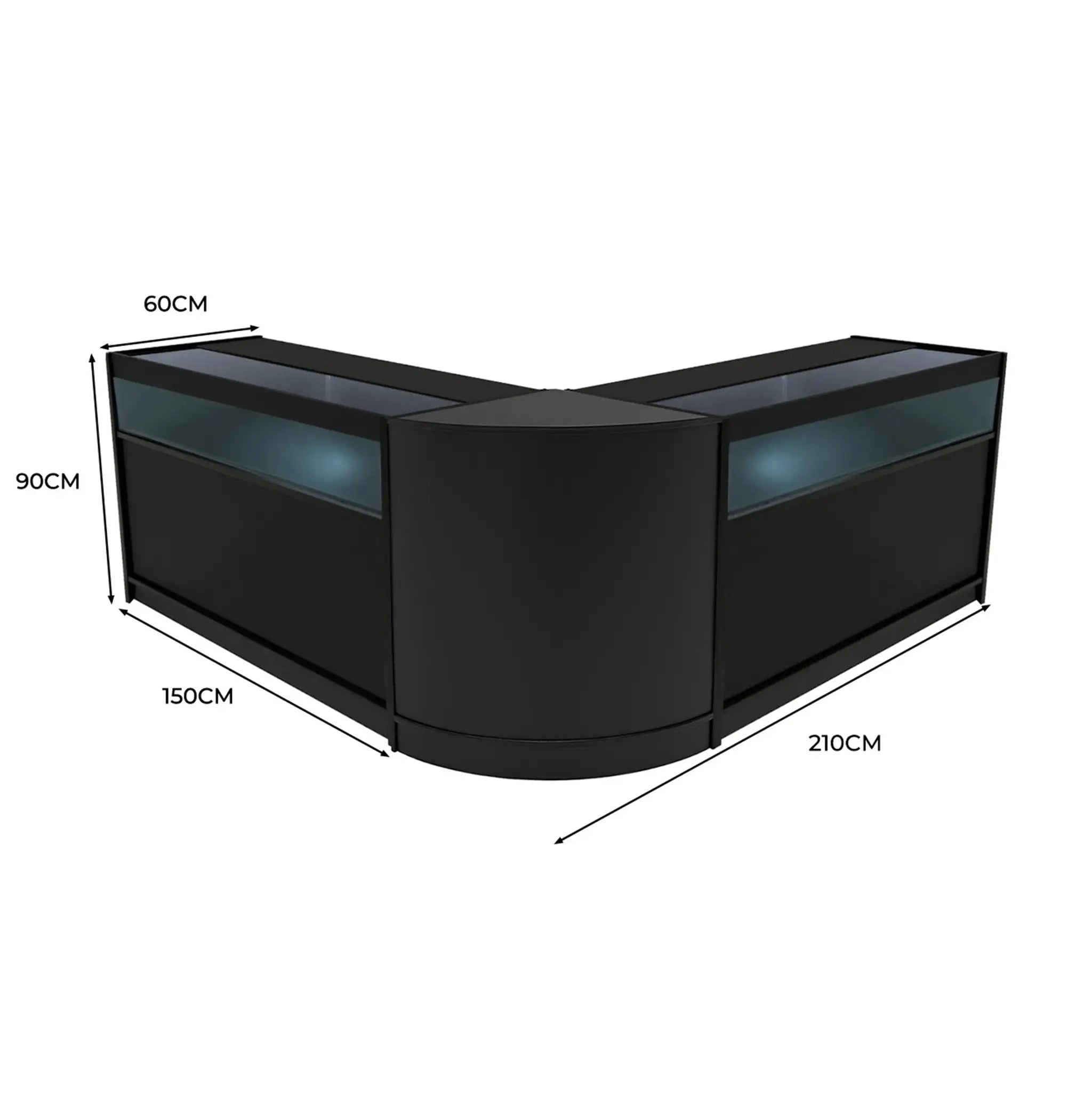 Monster Shop Iris LED Shop Counter Set CM60 & 2 x B1500 - Black -