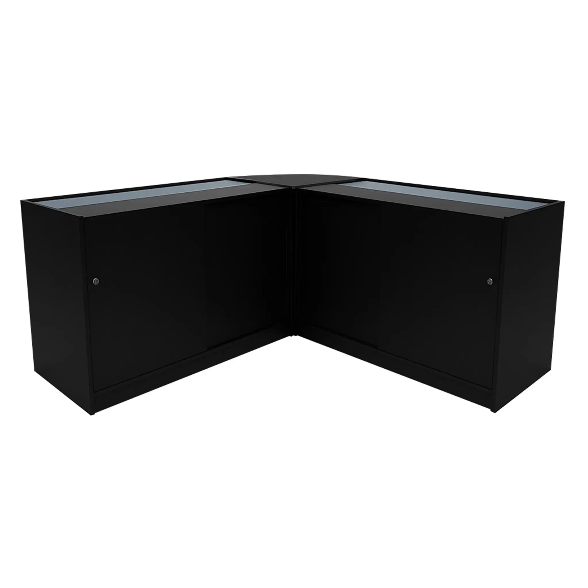 Monster Shop Triton LED Shop Counter Set K1500, B1500 & CM60 - Black -