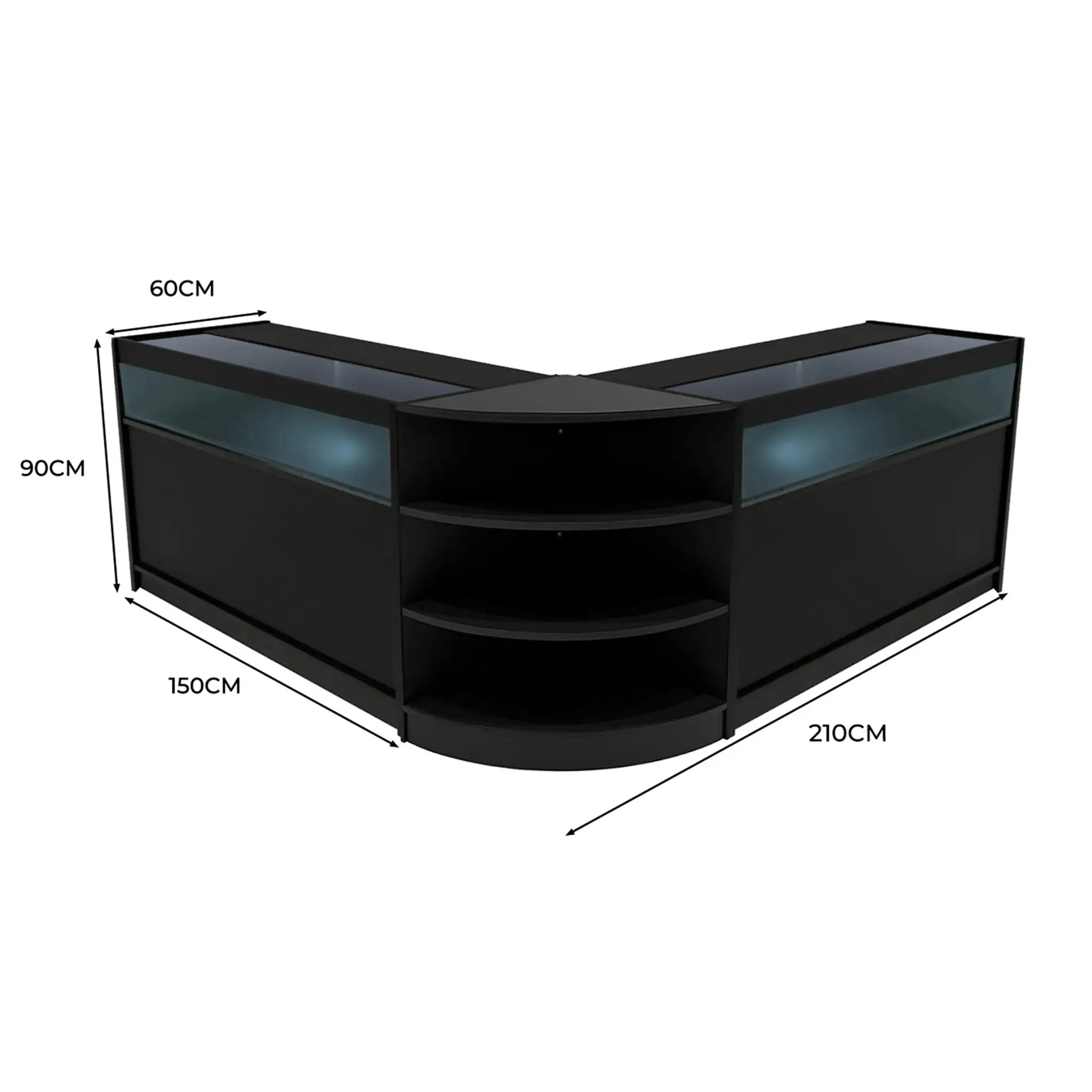 Monster Shop Theseus LED Shop Counter Set LM60 & 2 x B1500 - Black -