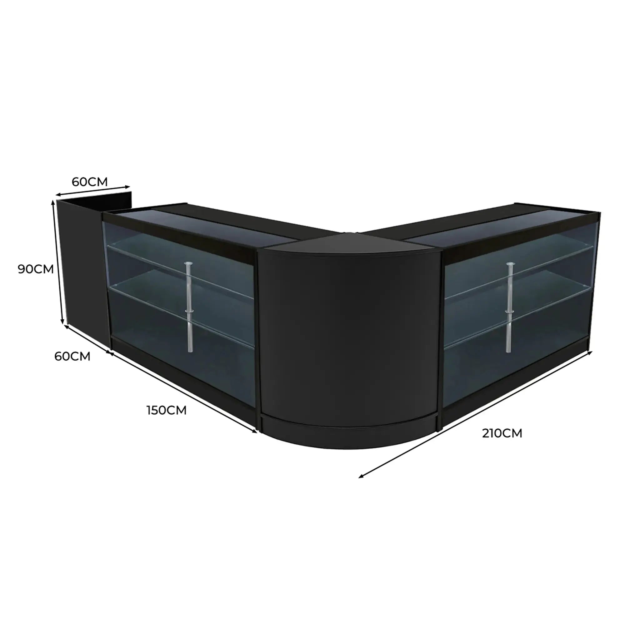 Monster Shop Aries LED Shop Counter Set CM60, TB60 & 2 x K1500 - Black -