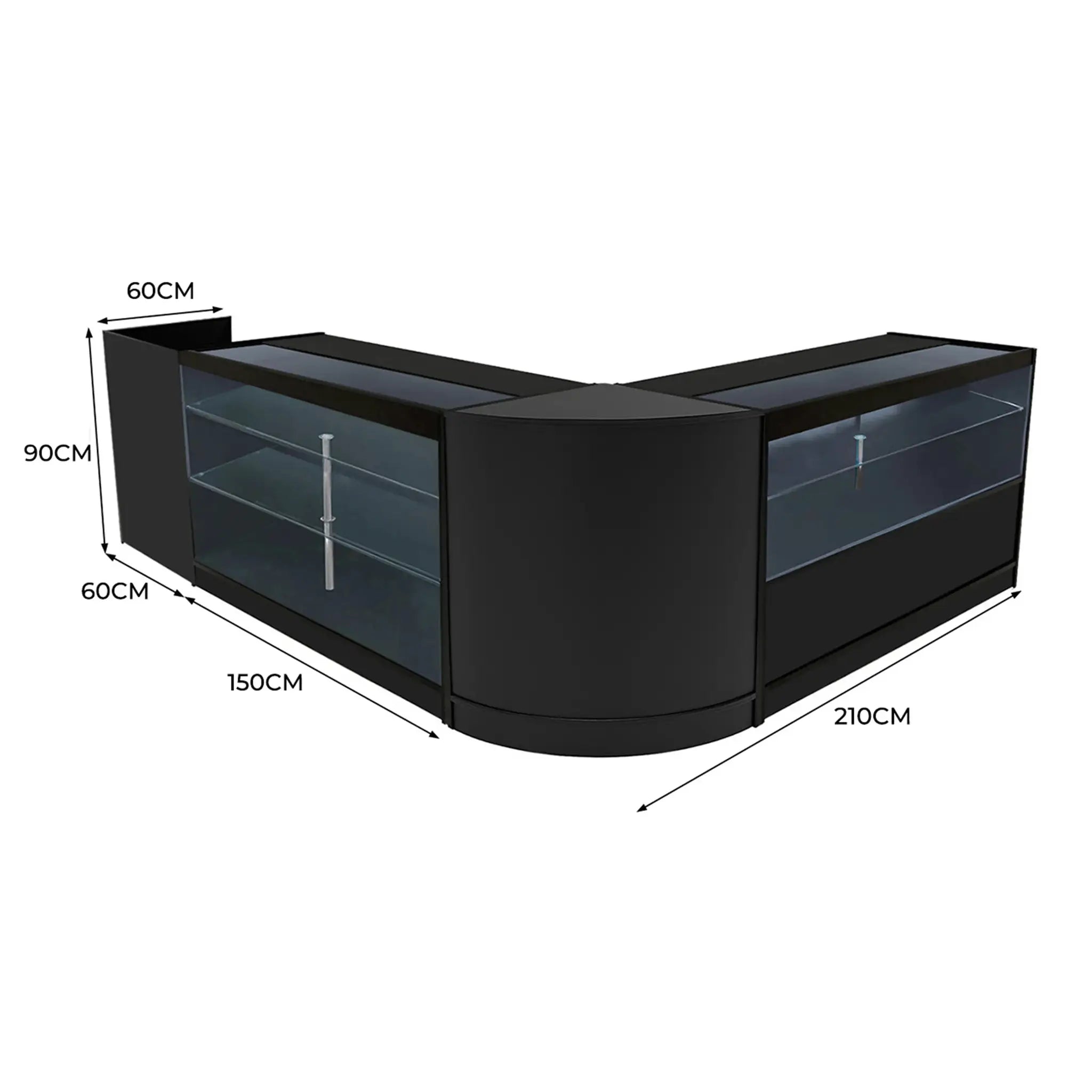 Monster Shop Vega LED Shop Counter Set K1500, C1500, TB60 & CM60 - Black -