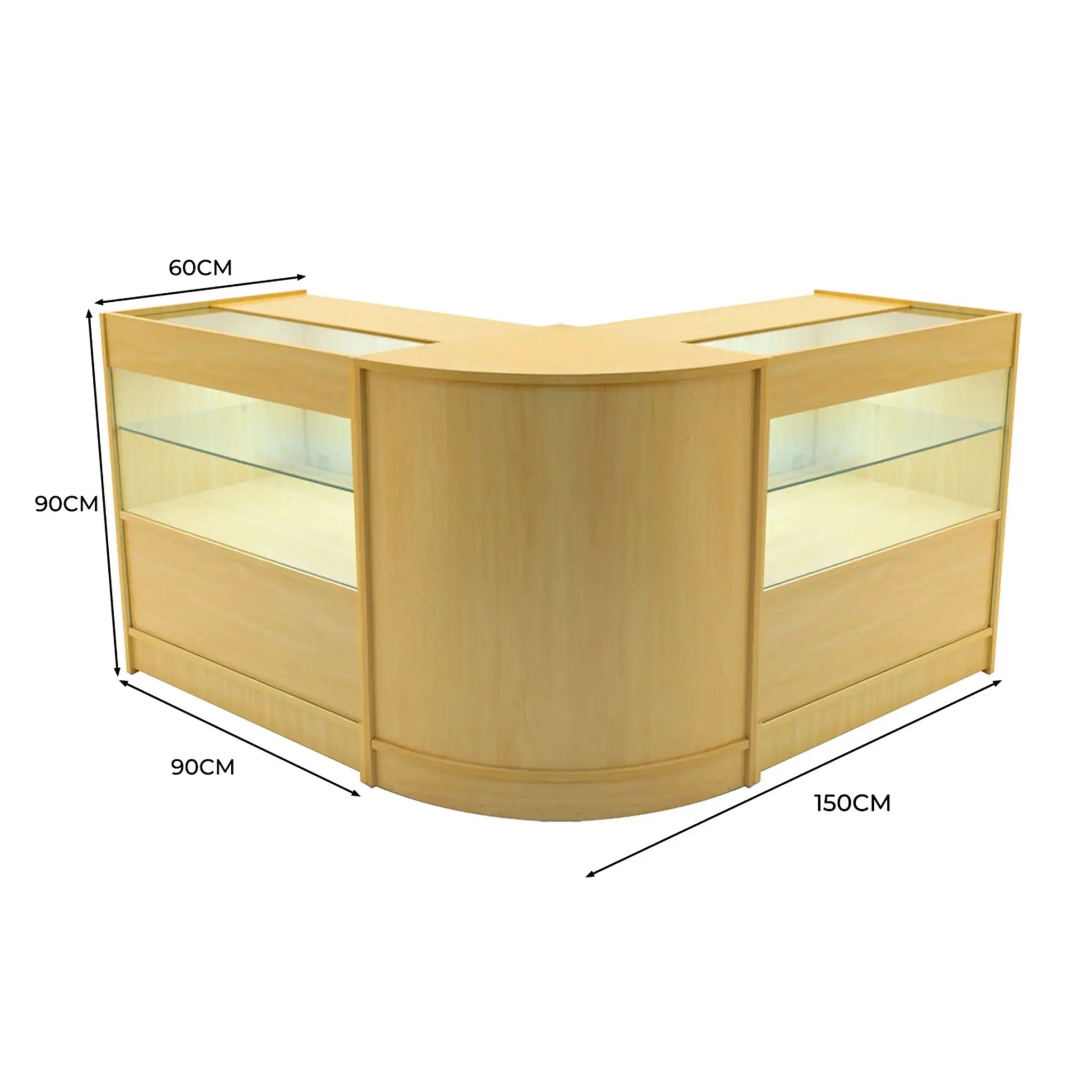 Monster Shop Selene LED Shop Counter Set CM60 & 2 x C900 - Maple -