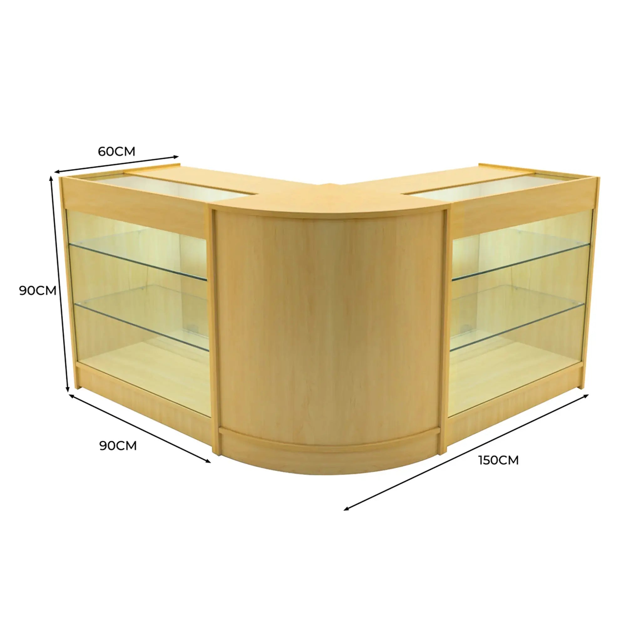 Monster Shop Helios LED Shop Counter Set CM60 & 2 x K900 - Maple -