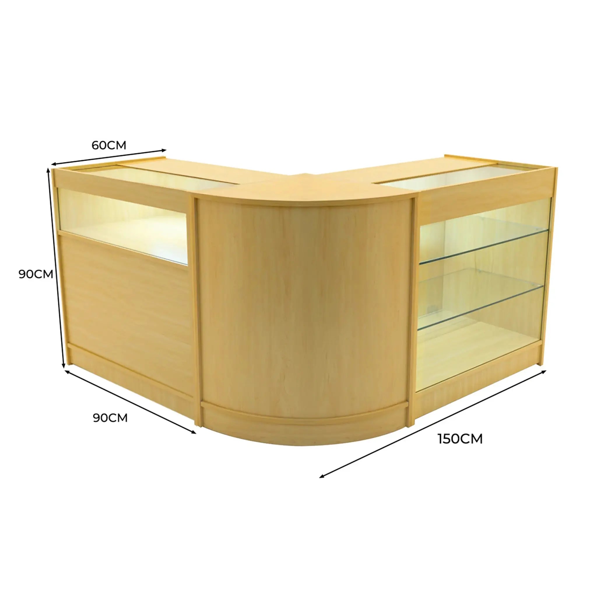 Monster Shop Triton LED Shop Counter Set K900, B900 & CM60 - Maple -