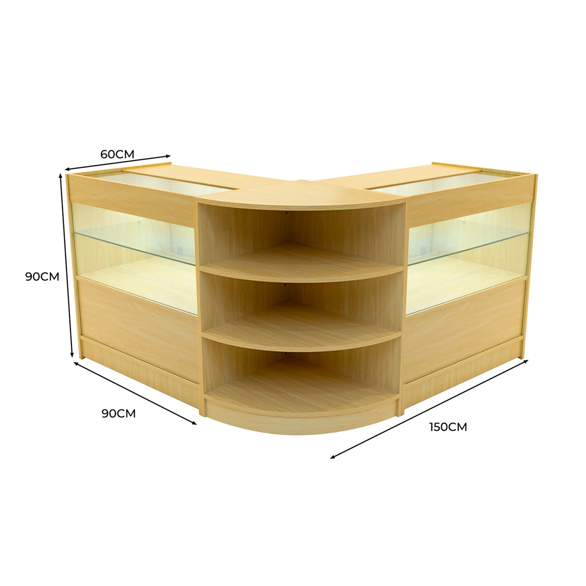 Monster Shop Andromeda LED Shop Counter Set LM60 & 2 x C900 - Maple -