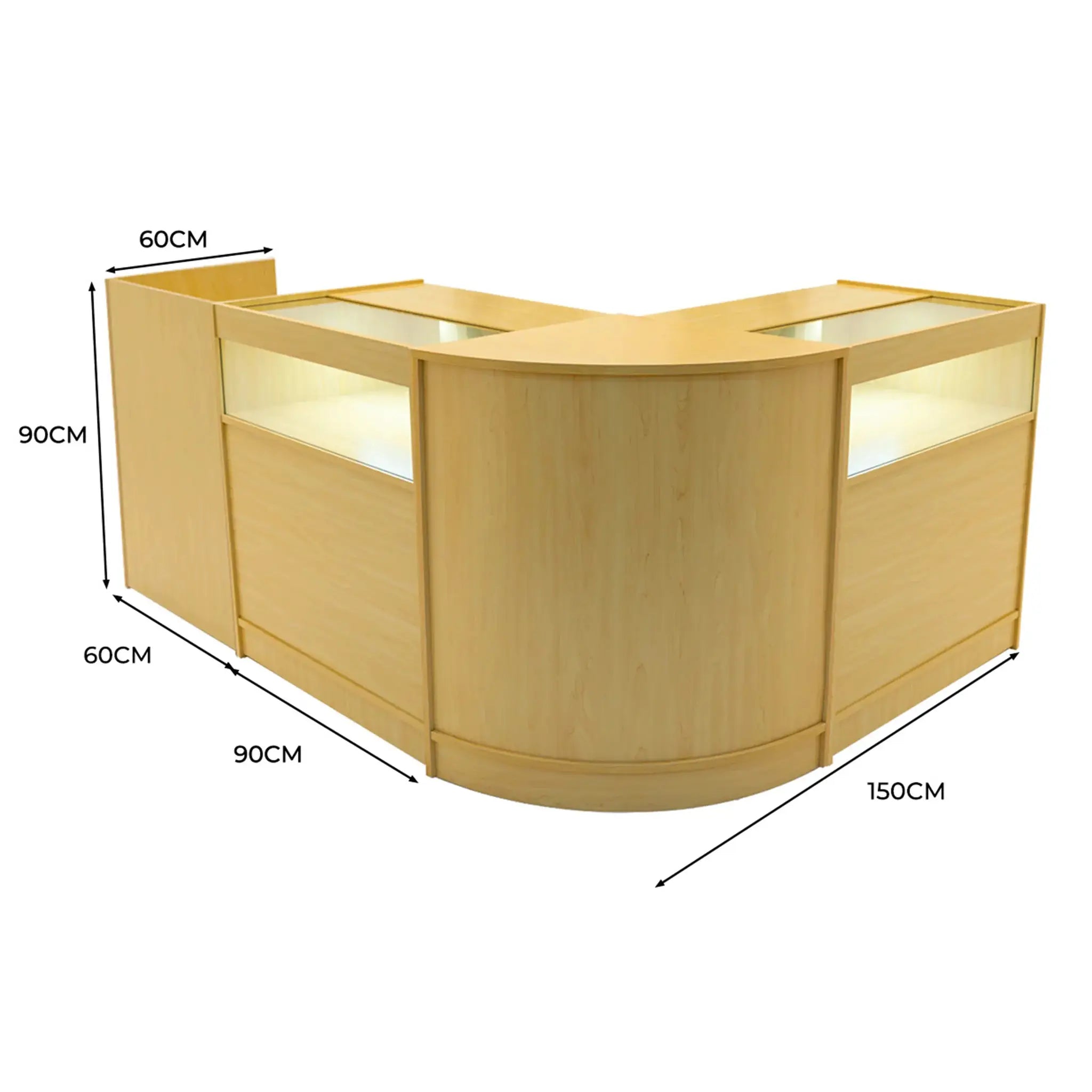 Monster Shop Luna LED Shop Counter Set CM60, TB60 & 2 x B900 - Maple -