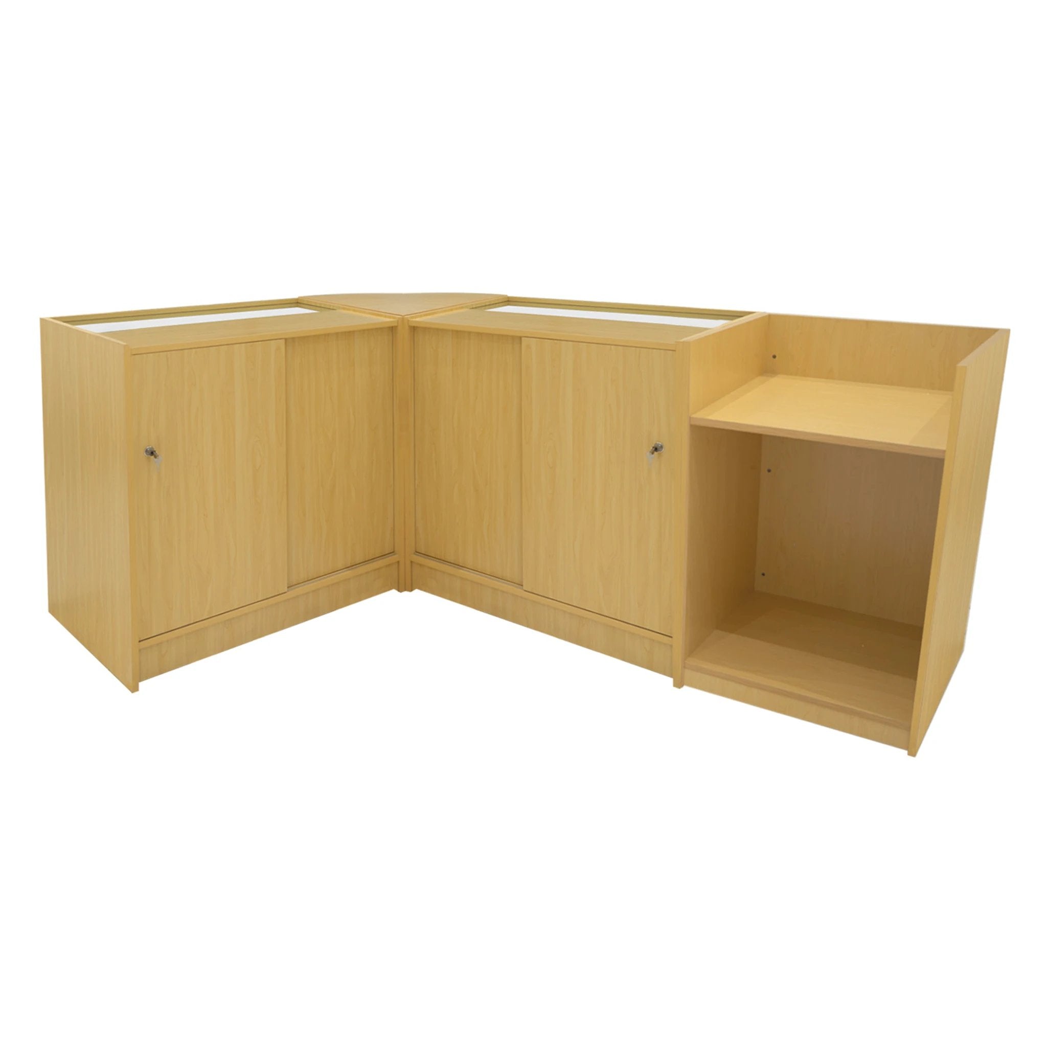 Europa LED Shop Counter Set B900, C900, TB60 & LM60 - Maple by Monster Shop