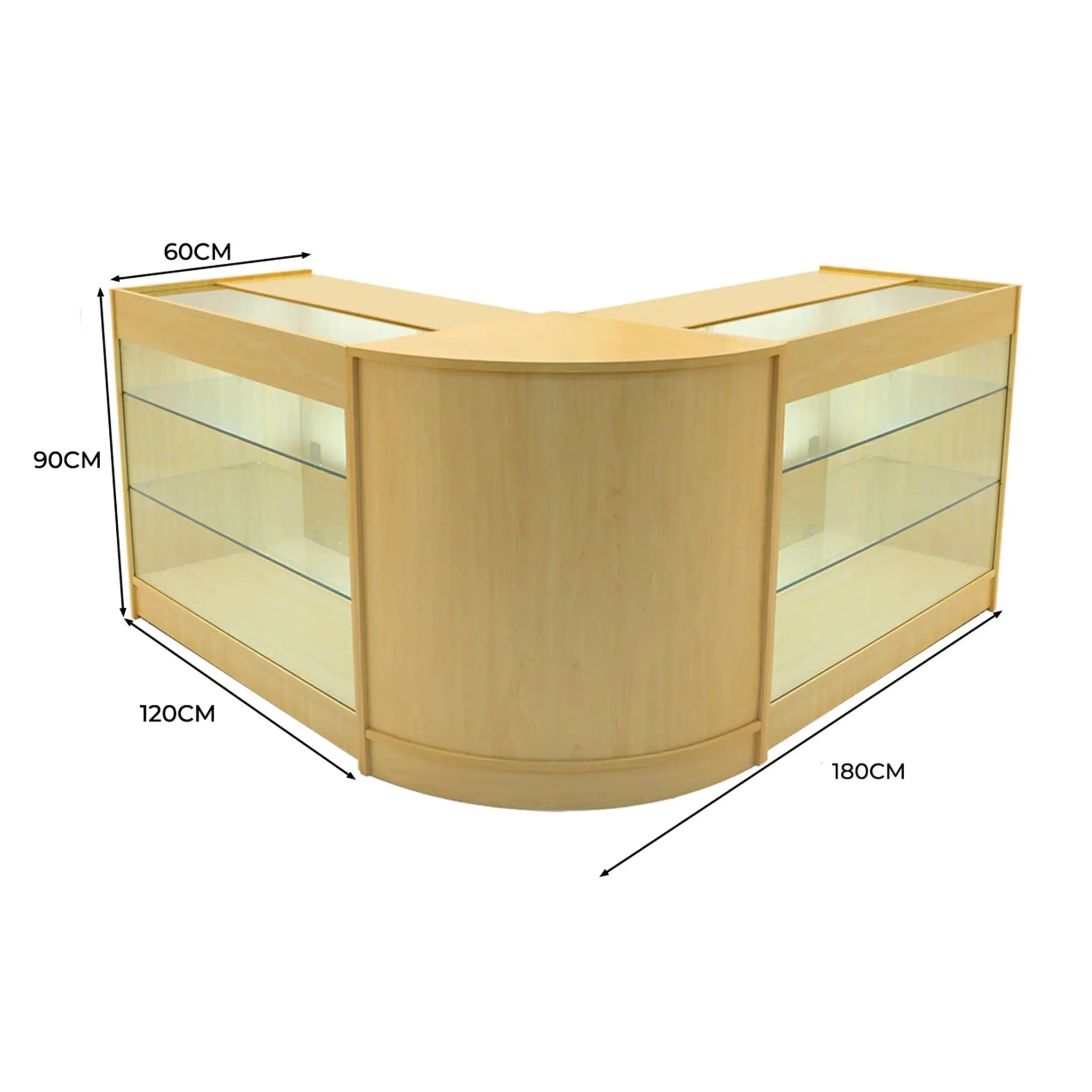 Monster Shop Helios LED Shop Counter Set CM60 & 2 x K1200 - Maple -
