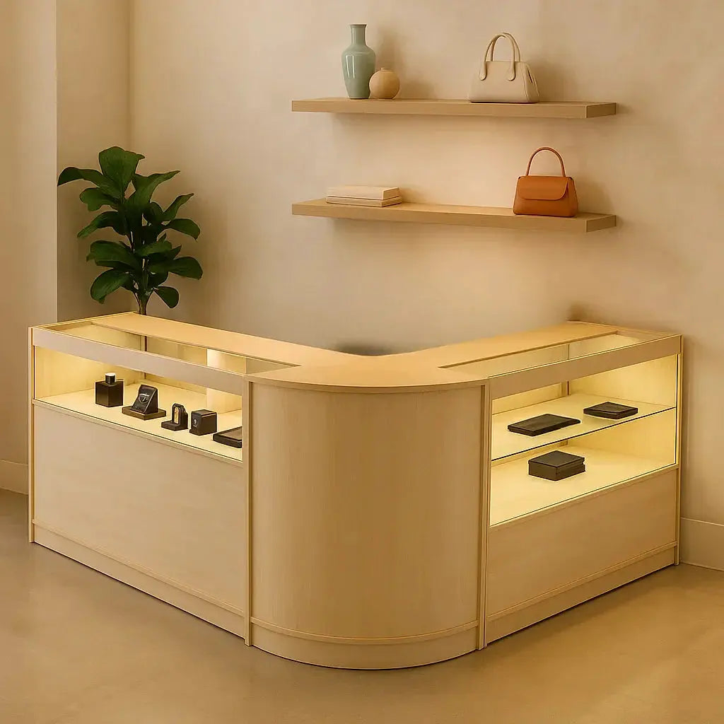 Monster Shop Adonis LED Shop Counter Set B1200, C1200 & CM60 - Maple -