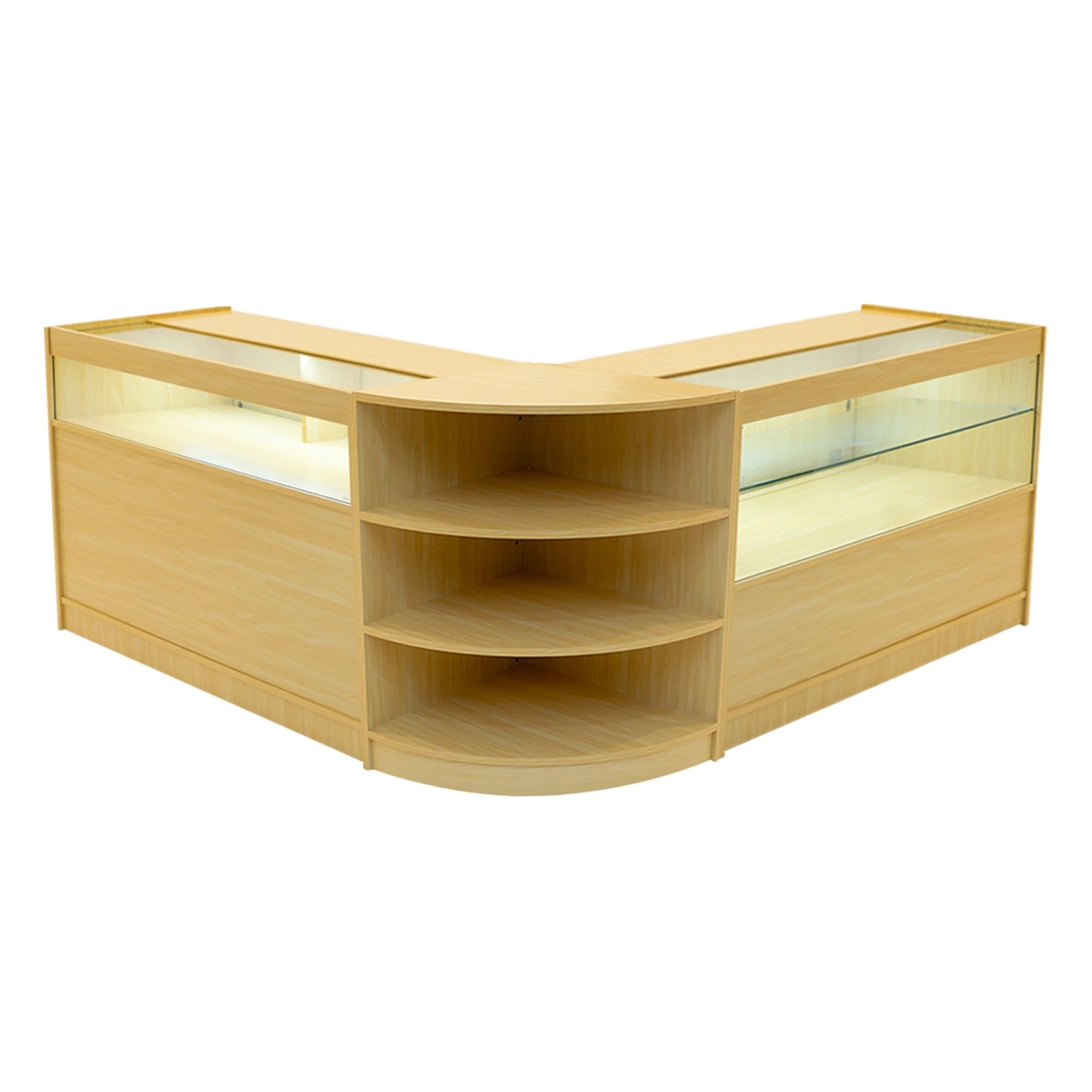 Harmonia LED Shop Counter Set B1200, C1200 & LM60 - Maple by Monster Shop