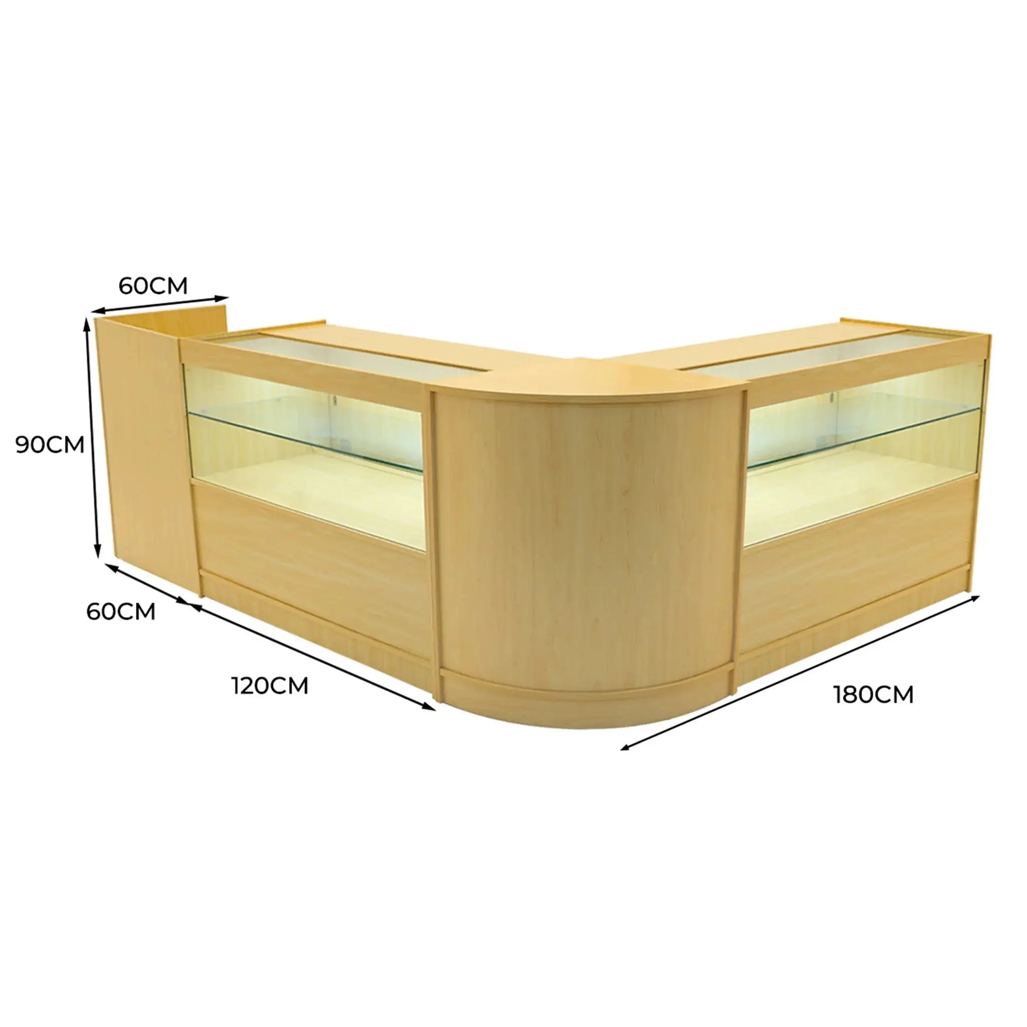 Monster Shop Phoenix LED Shop Counter Set CM60, TB60 & 2 x C1200 - Maple -
