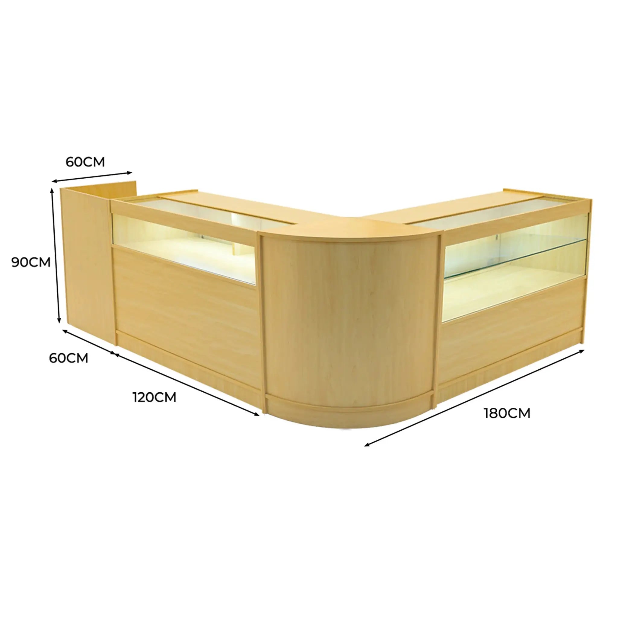 Monster Shop Gravity LED Shop Counter Set B1200, C1200, TB60 & & CM60 - Maple -