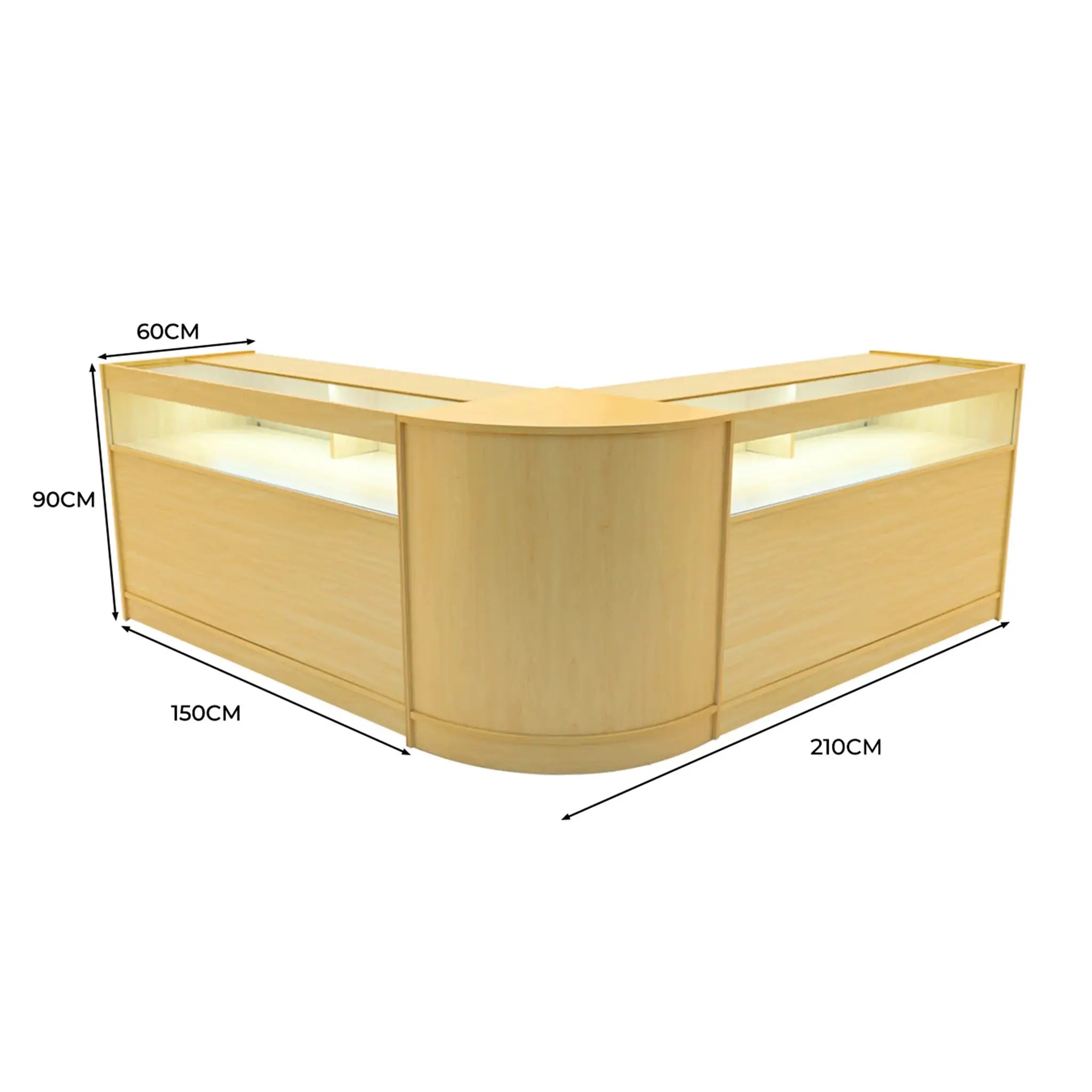 Monster Shop Iris LED Shop Counter Set CM60 & 2 x B1500 - Maple -