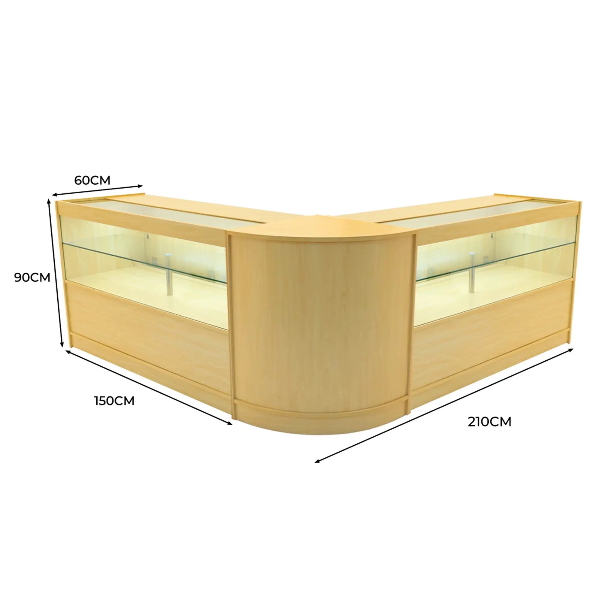 Monster Shop Selene LED Shop Counter Set CM60 & 2 x C1500 - Maple -