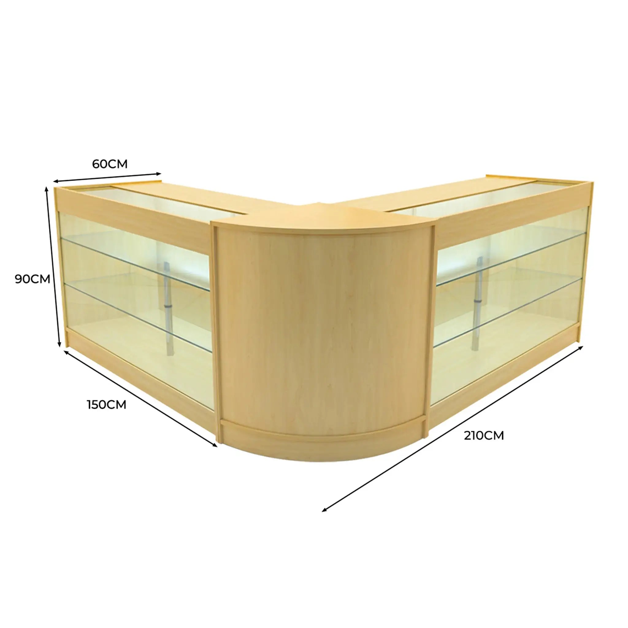 Monster Shop Helios LED Shop Counter Set CM60 & 2 x K1500 - Maple -
