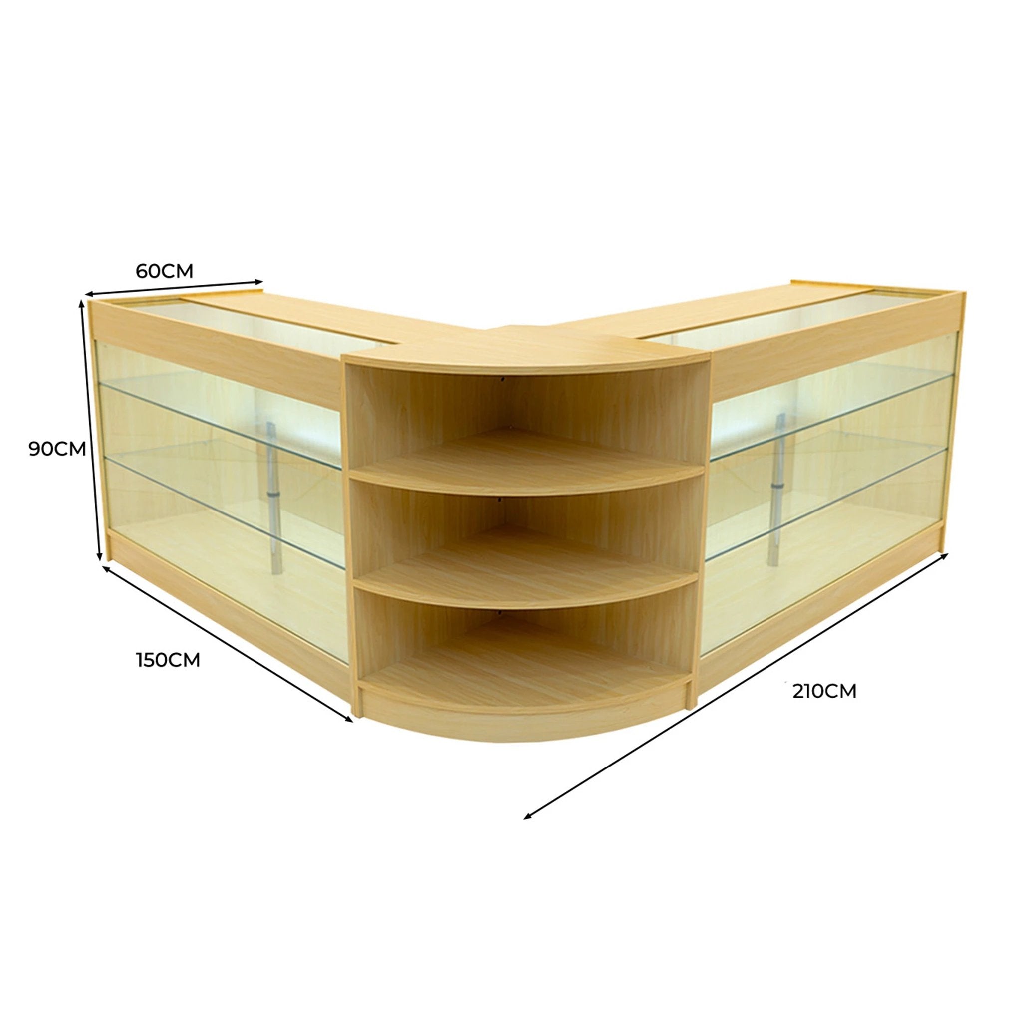 Monster Shop Apollo LED Shop Counter Set LM60 & 2 x K1500 - Maple -