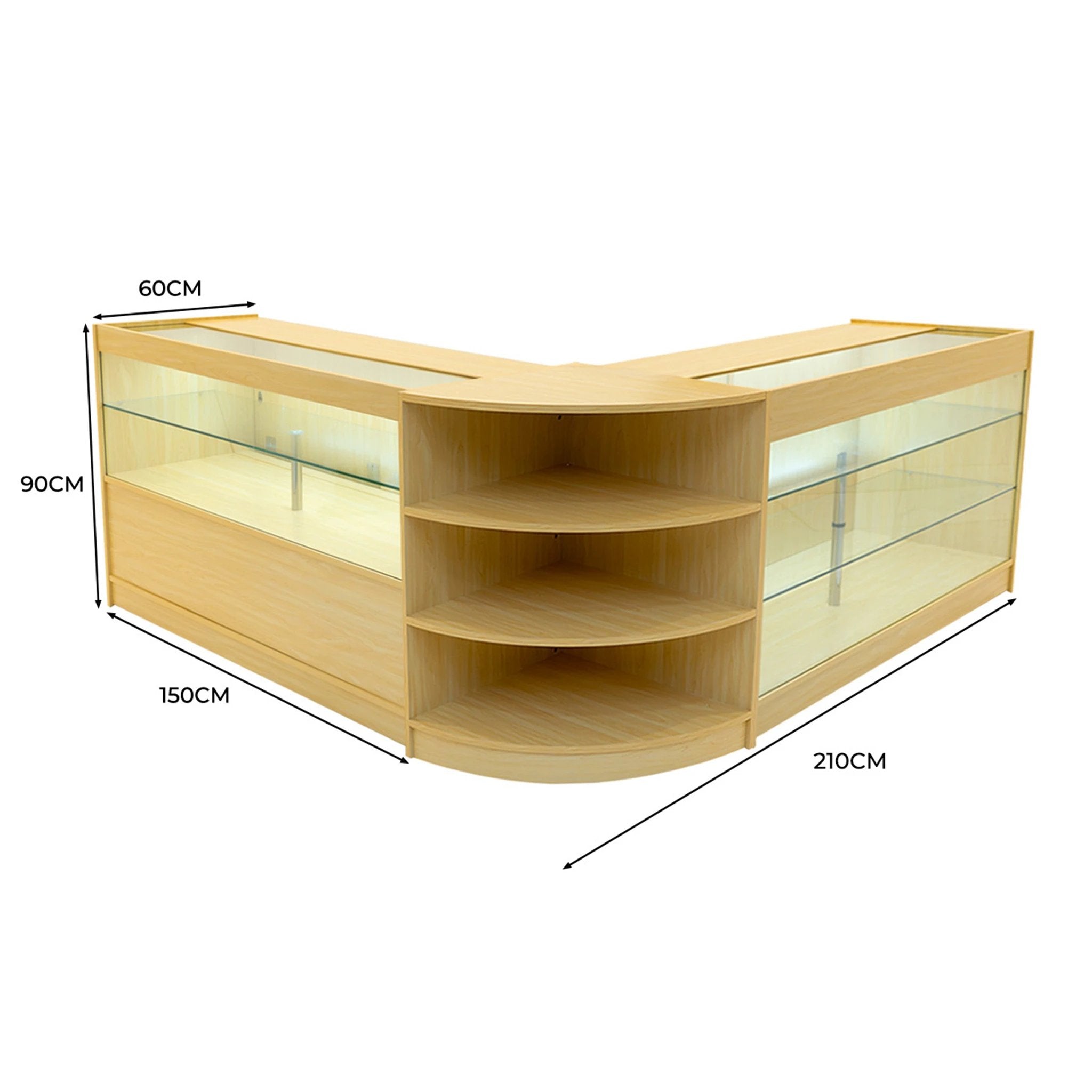 Calliope LED Shop Counter Set K1500, C1500 & LM60 - Maple by Monster Shop