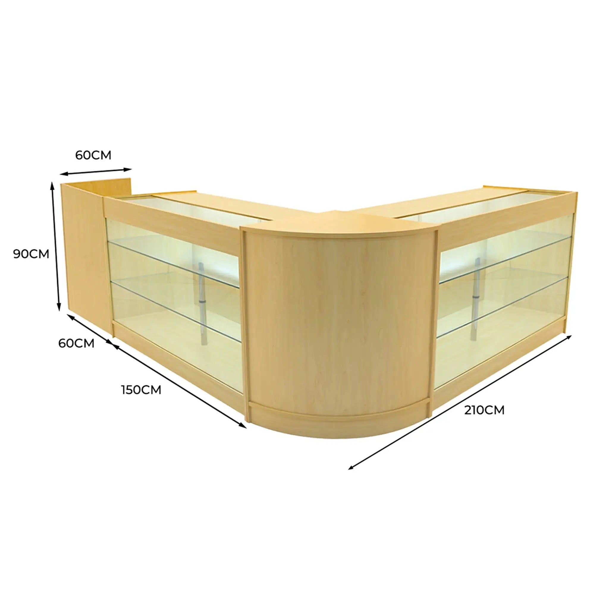 Monster Shop Aries LED Shop Counter Set CM60, TB60 & 2 x K1500 - Maple -