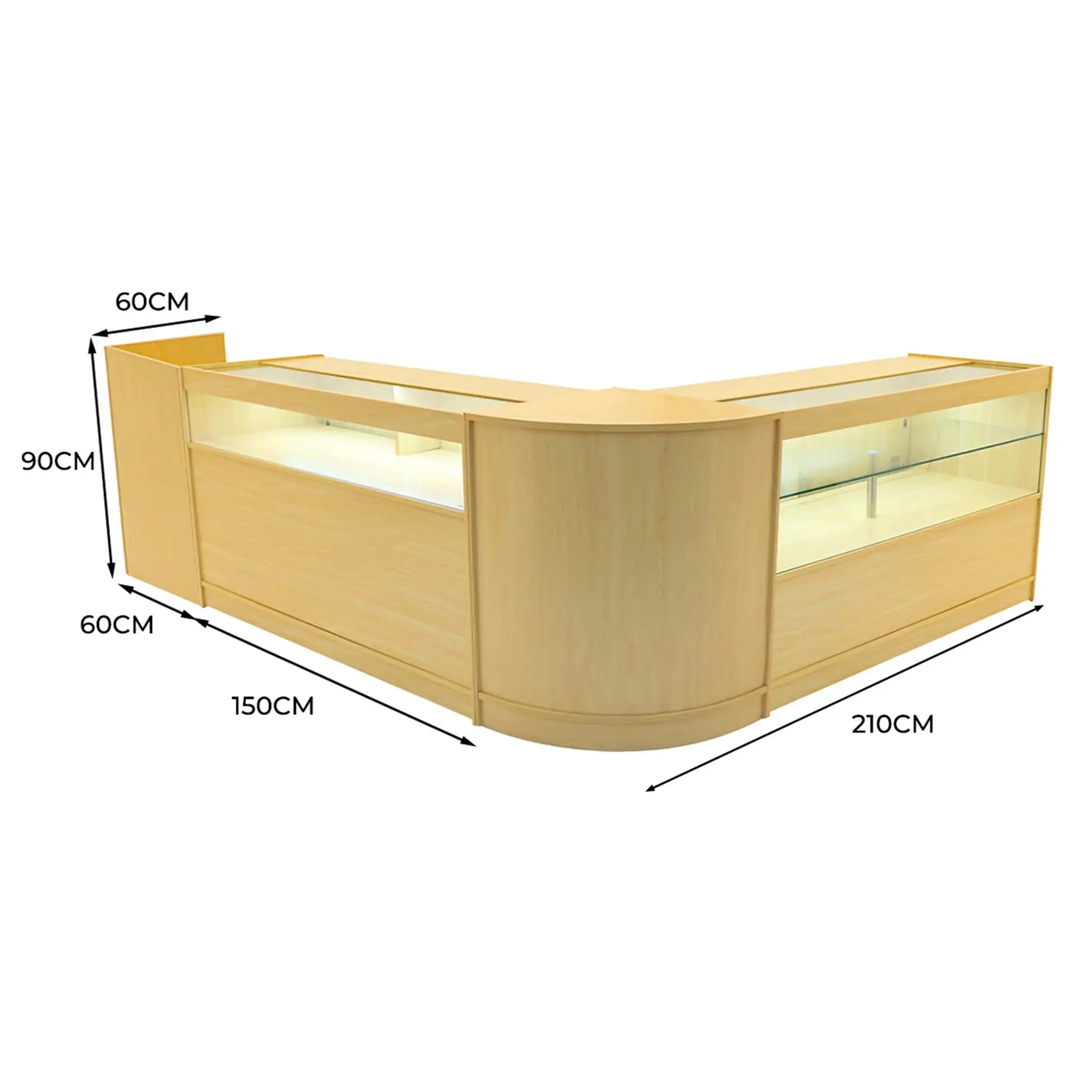 Monster Shop Gravity LED Shop Counter Set B1500, C1500, TB60 & CM60 - Maple -