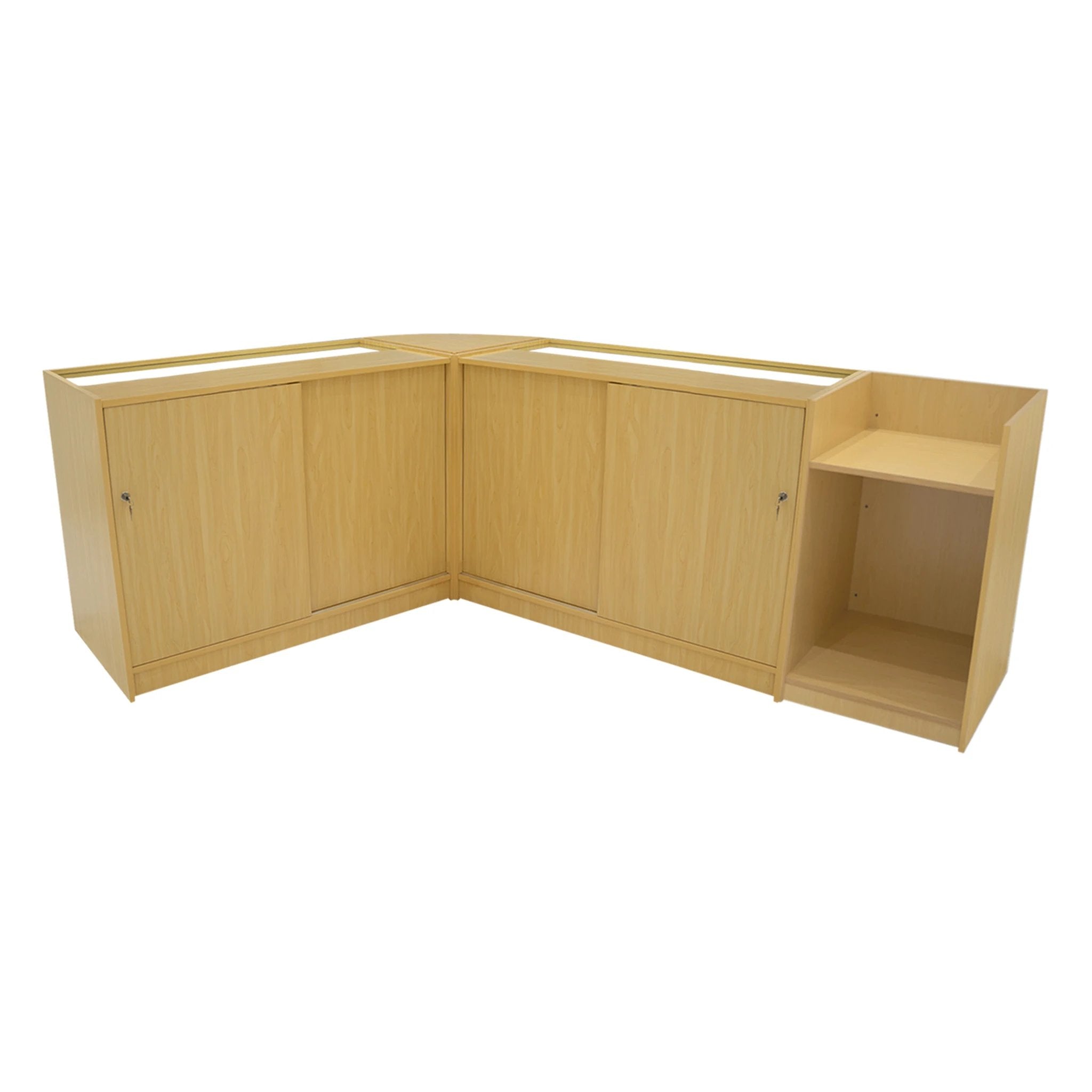 Monster Shop Europa LED Shop Counter Set B1500, C1500, TB60 & LM60 - Maple -