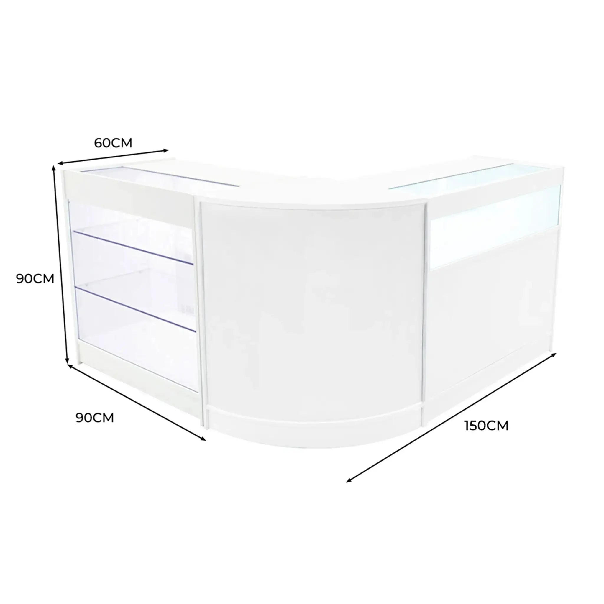 Monster Shop Triton LED Shop Counter Set K900, B900 & CM60 - White -