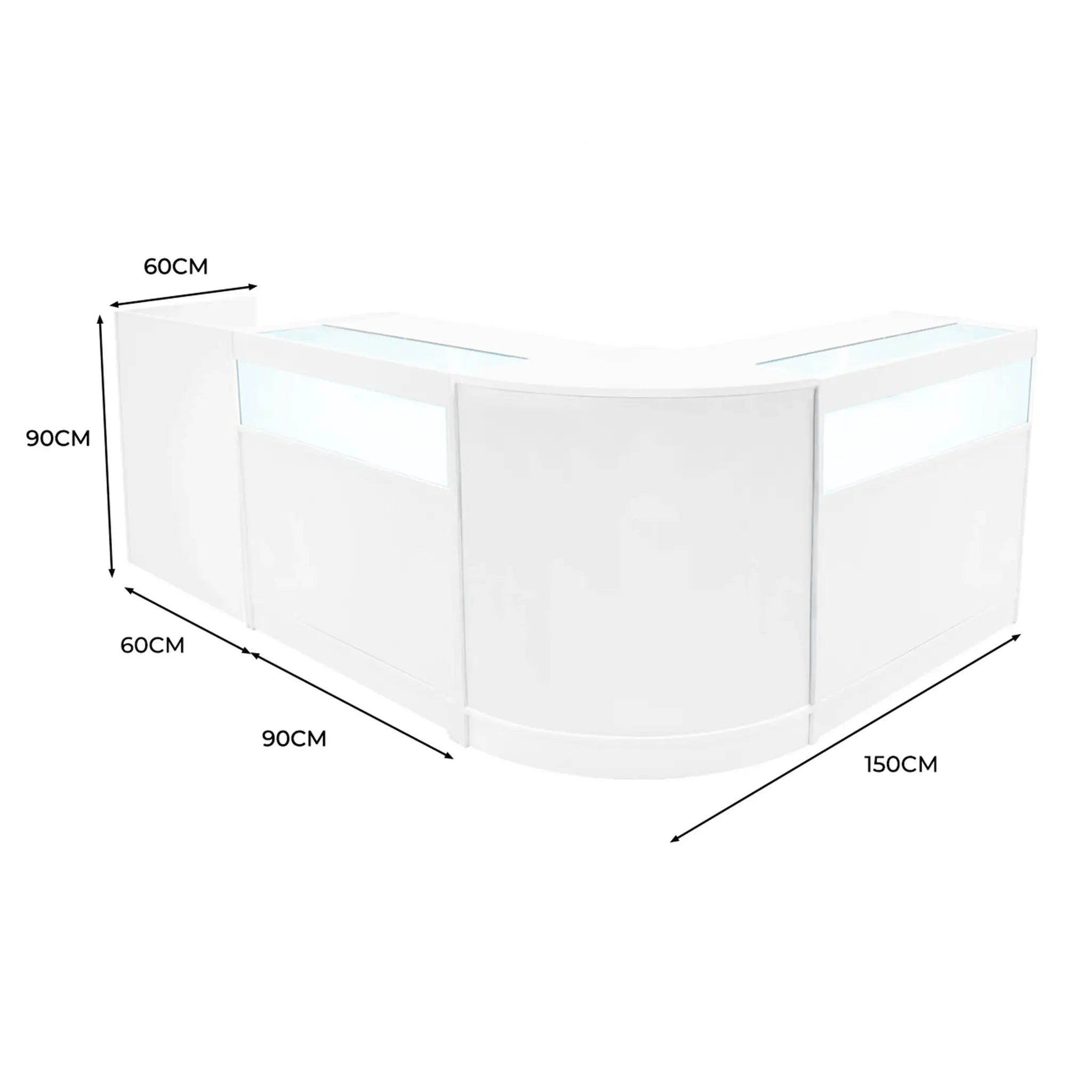 Monster Shop Luna LED Shop Counter Set CM60, TB60 & 2 x B900 - White -