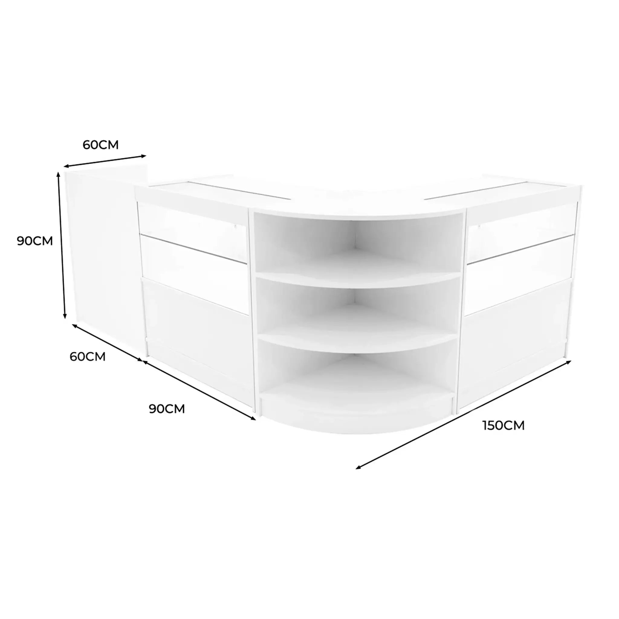Monster Shop Eclipse LED Shop Counter Set LM60, TB60 & 2 x C900 - White -