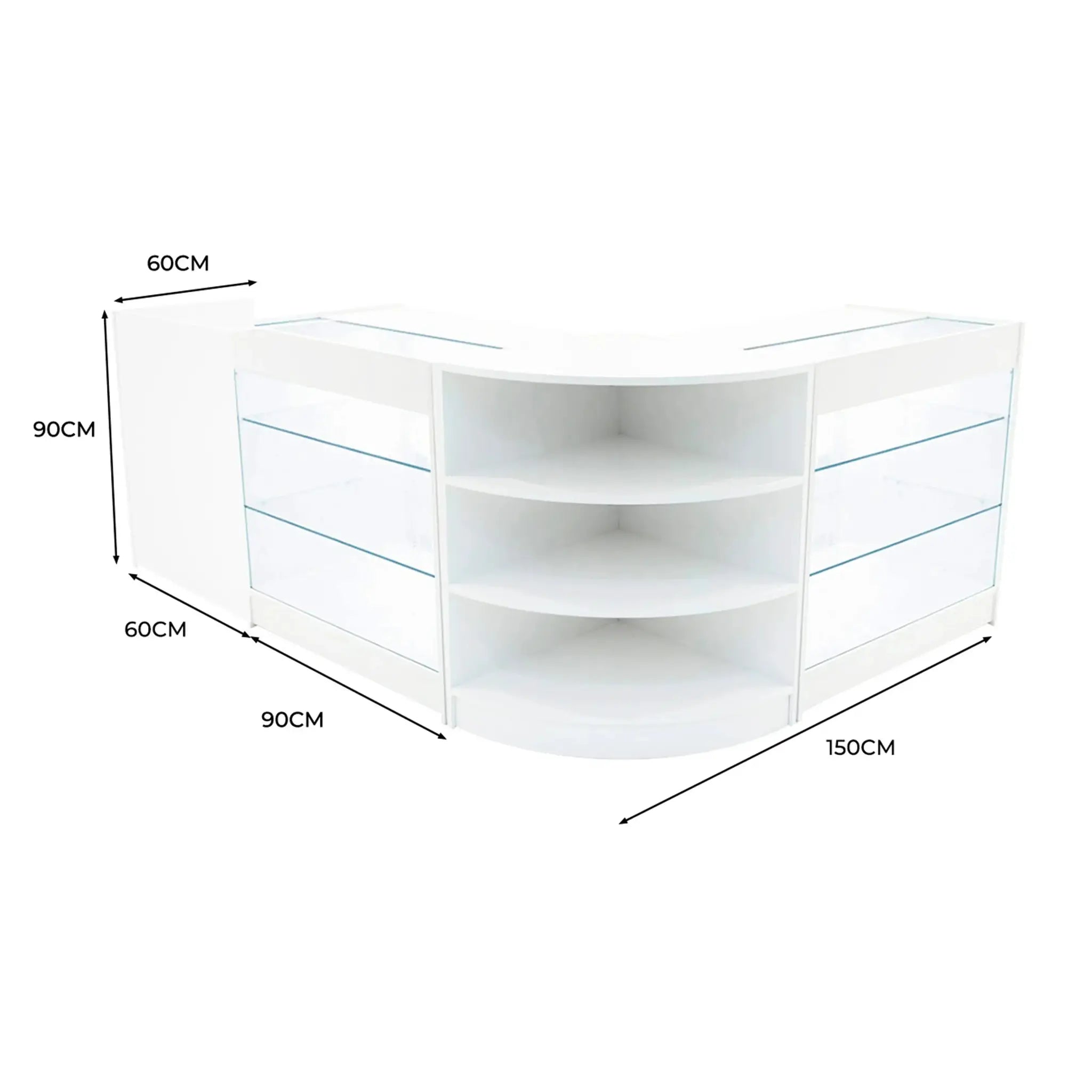 Monster Shop Astro LED Shop Counter Set LM60, TB60 & 2 x K900 - White -