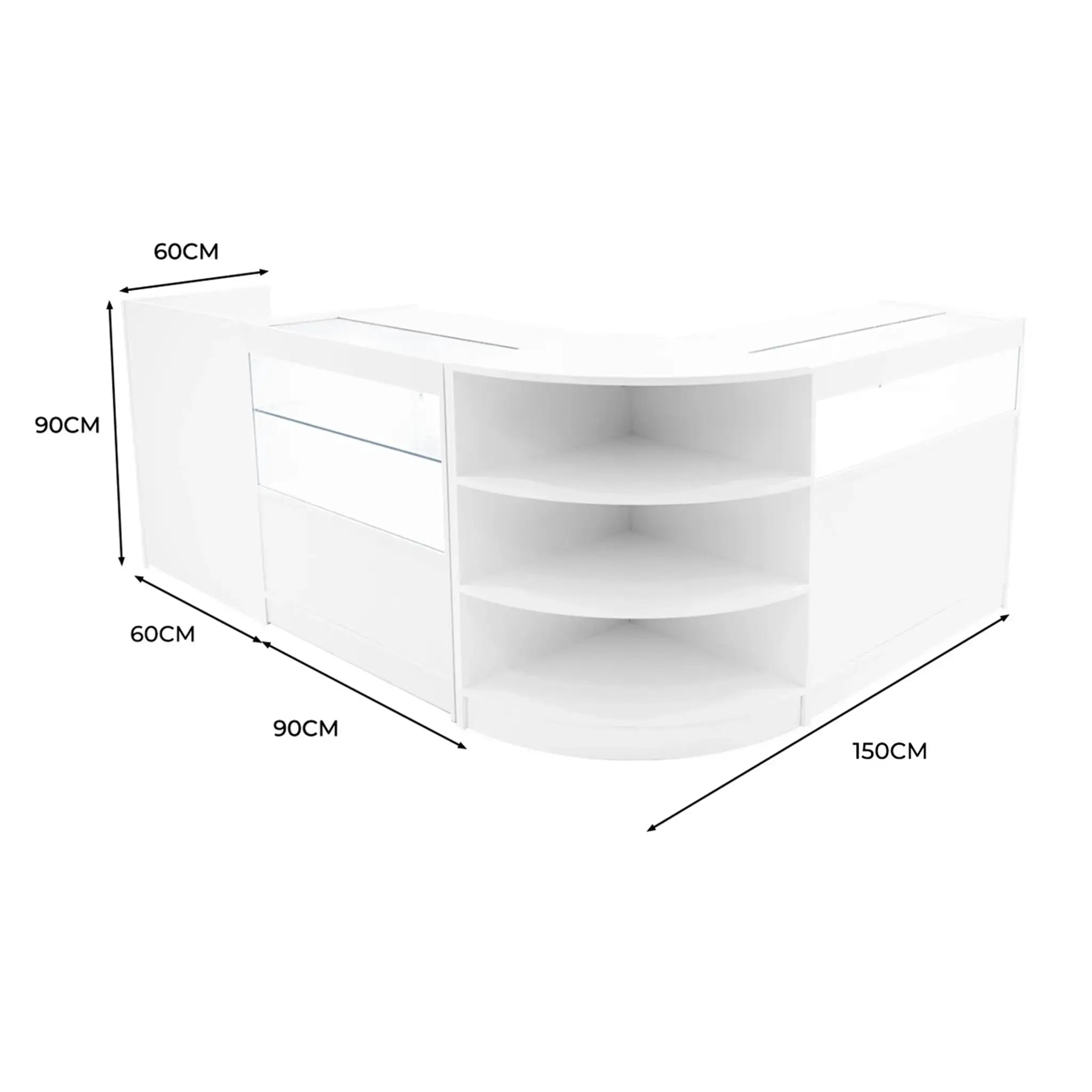 Monster Shop Europa LED Shop Counter Set B900, C900, TB60 & LM60 - White -