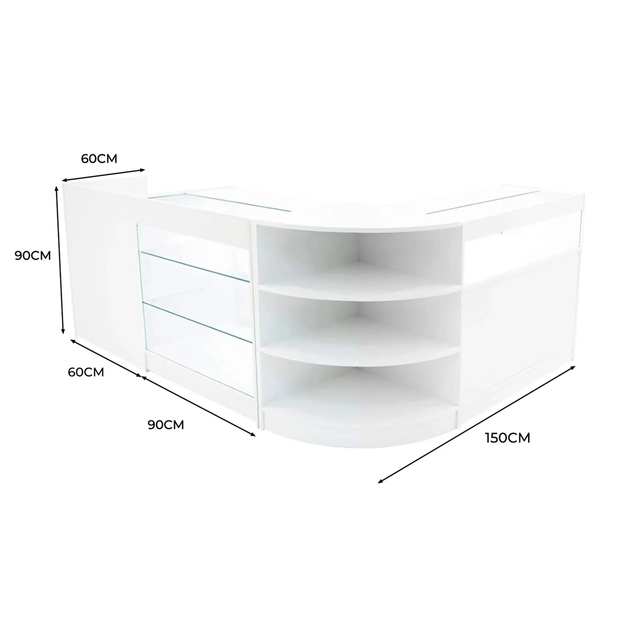 Monster Shop Hyperion LED Shop Counter Set K900, B900, TB60 & LM60 - White -