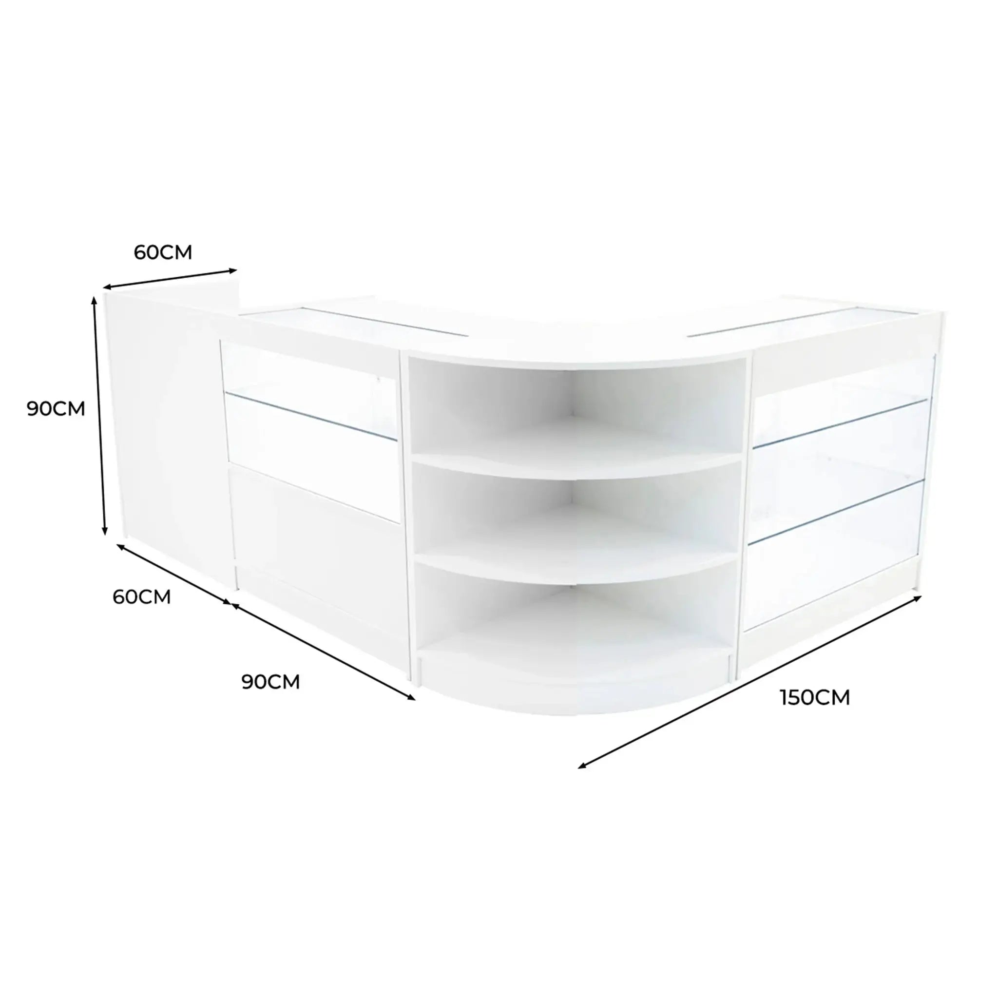 Monster Shop Theia LED Shop Counter Set K900, C900, TB60 & LM60 - White -