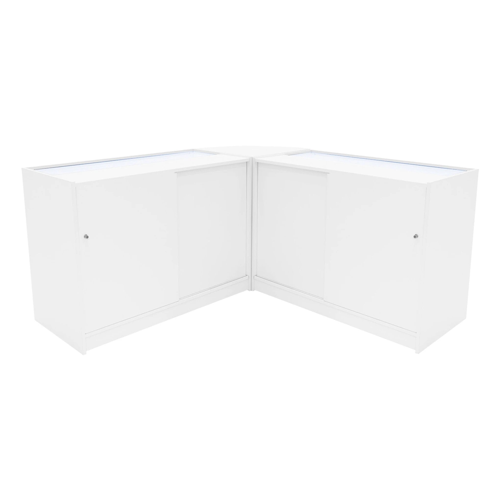 Iris LED Shop Counter Set CM60 & 2 x B1200 - White by Monster Shop