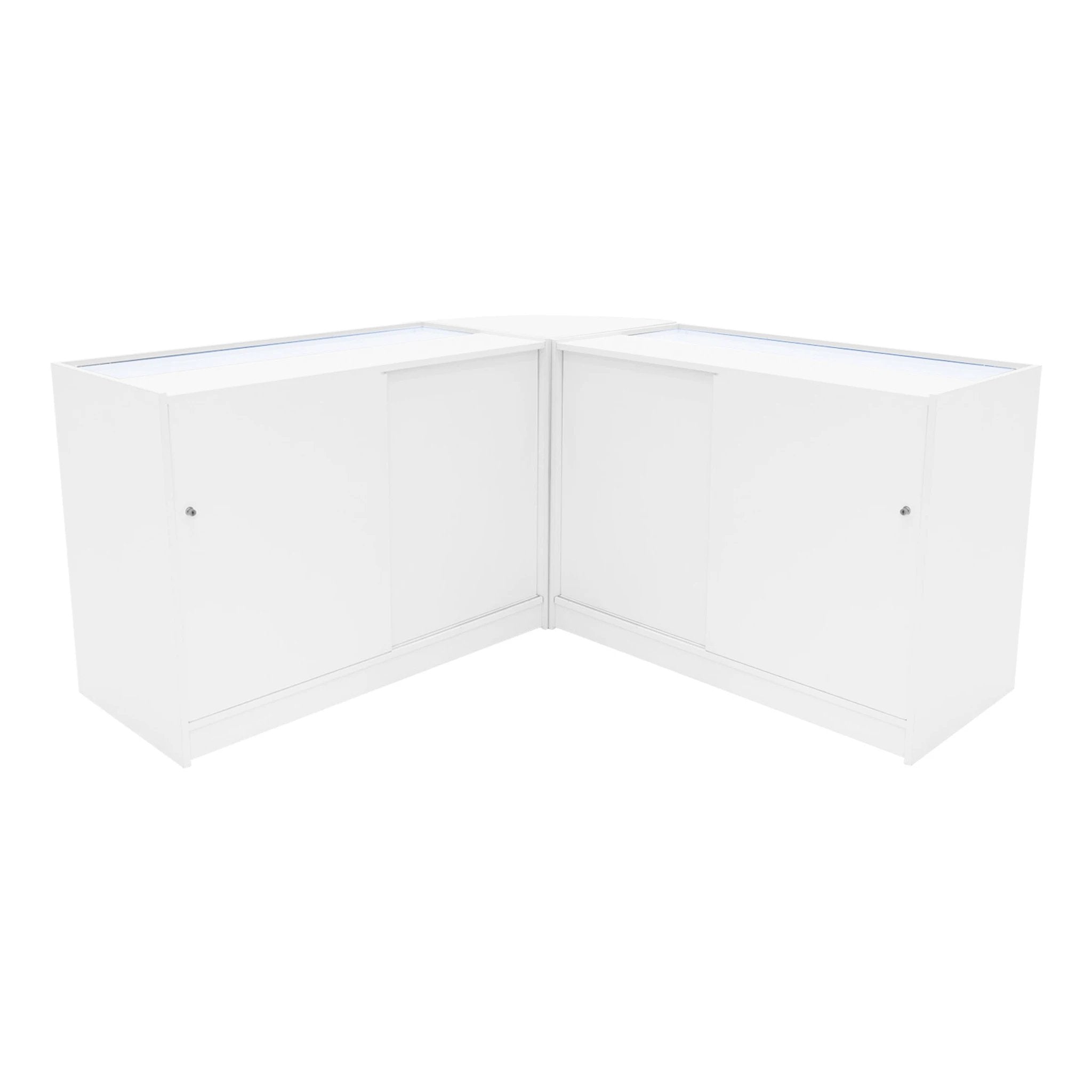 Andromeda LED Shop Counter Set LM60 & 2 x C1200 - White by Monster Shop